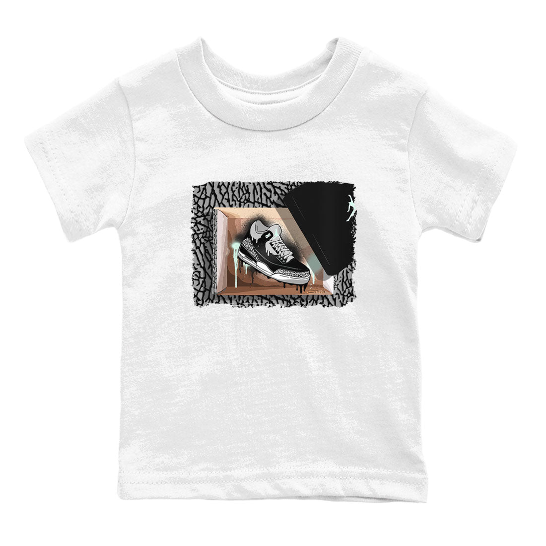 3s Green Glow shirt to match jordans New Kicks sneaker tees Air Jordan 3 Retro Green Glow Drip Gear Zone baby toddler White 2 cotton Shirt