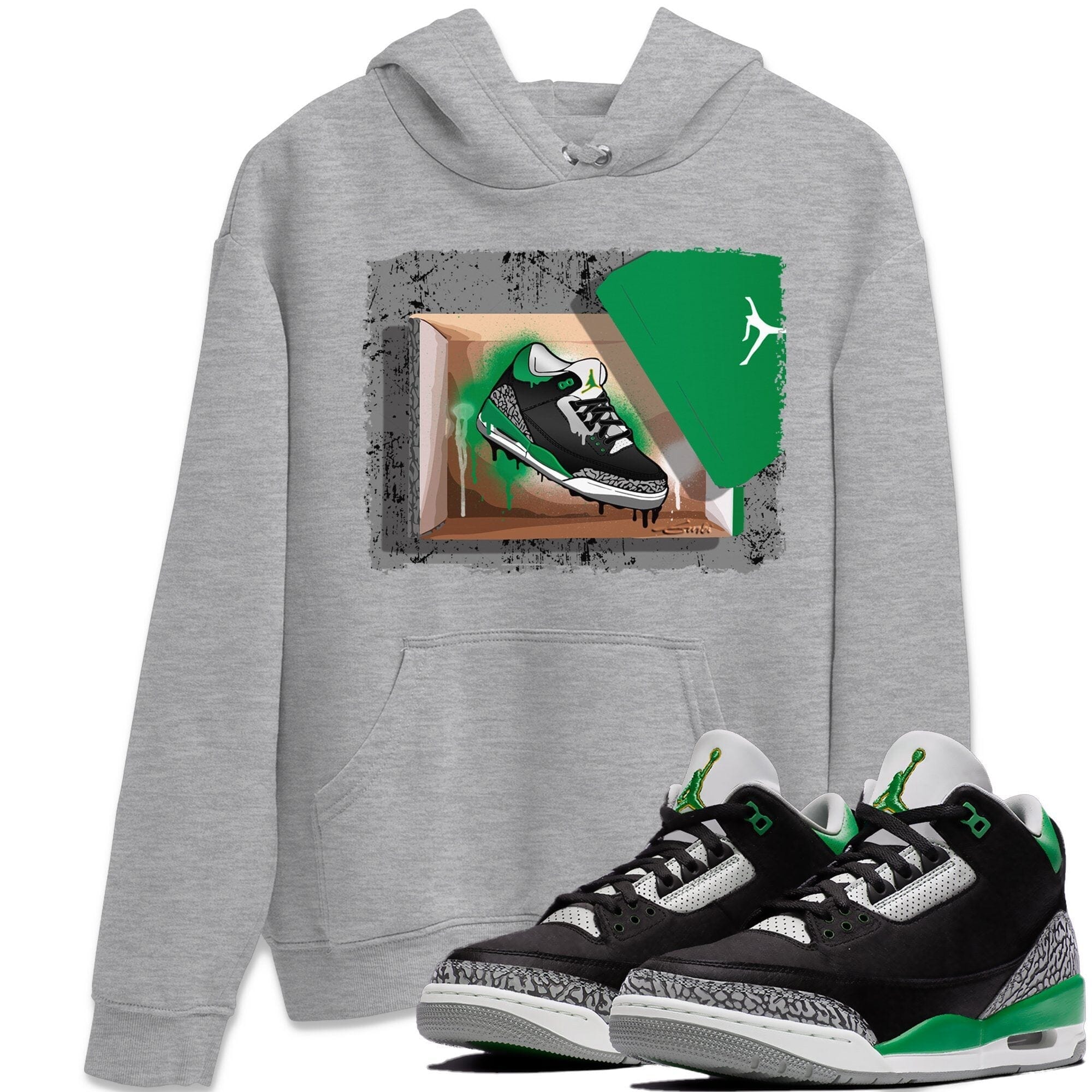 Jordan 3 Pine Green Shirt To Match Jordans New Kicks Sneaker Tees Jordan 3 Pine Green Drip Gear Zone Sneaker Matching Clothing Unisex Shirts