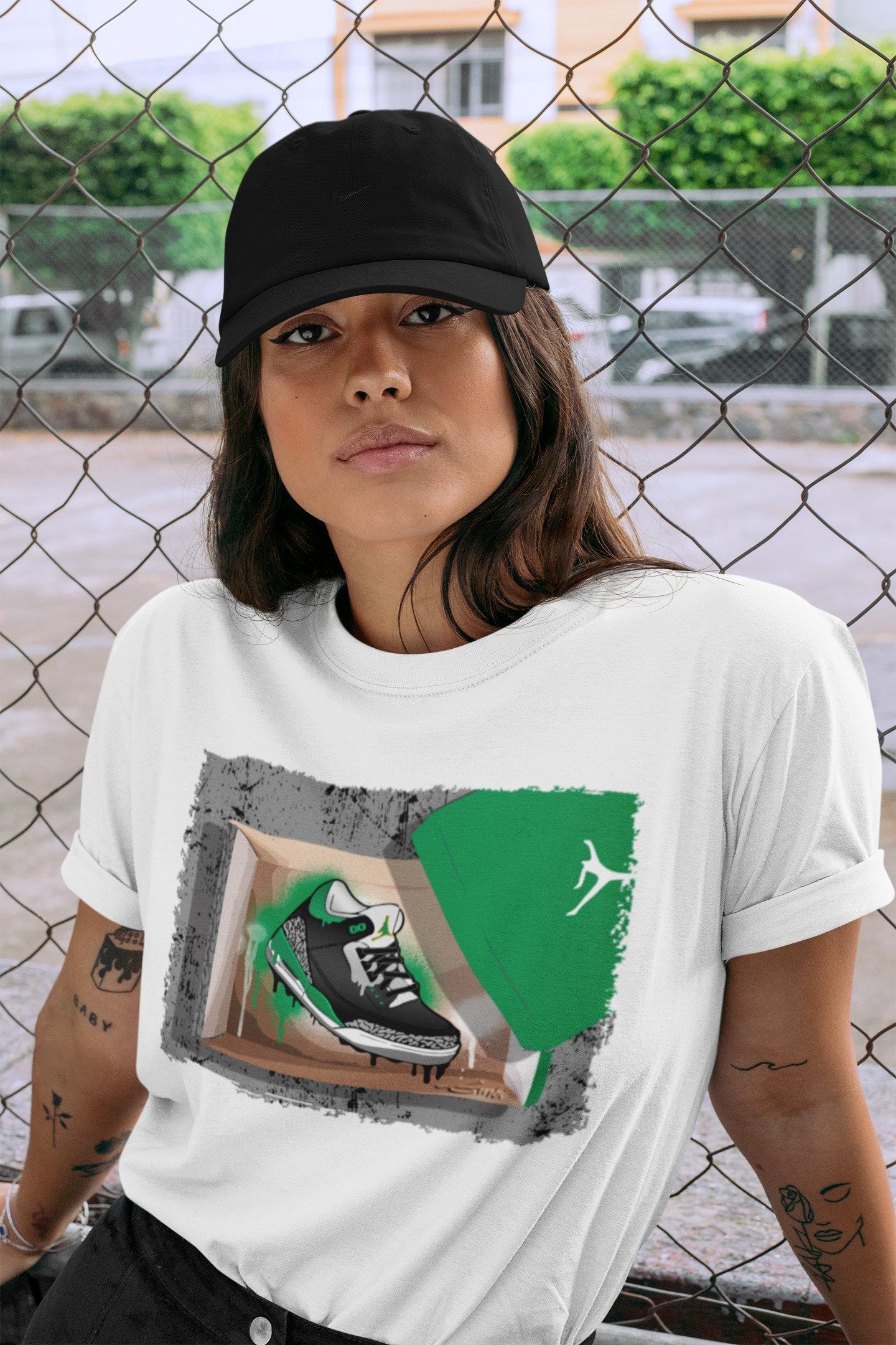 Jordan 3 Pine Green Shirt To Match Jordans New Kicks Sneaker Tees Jordan 3 Pine Green Drip Gear Zone Sneaker Matching Clothing Unisex Shirts
