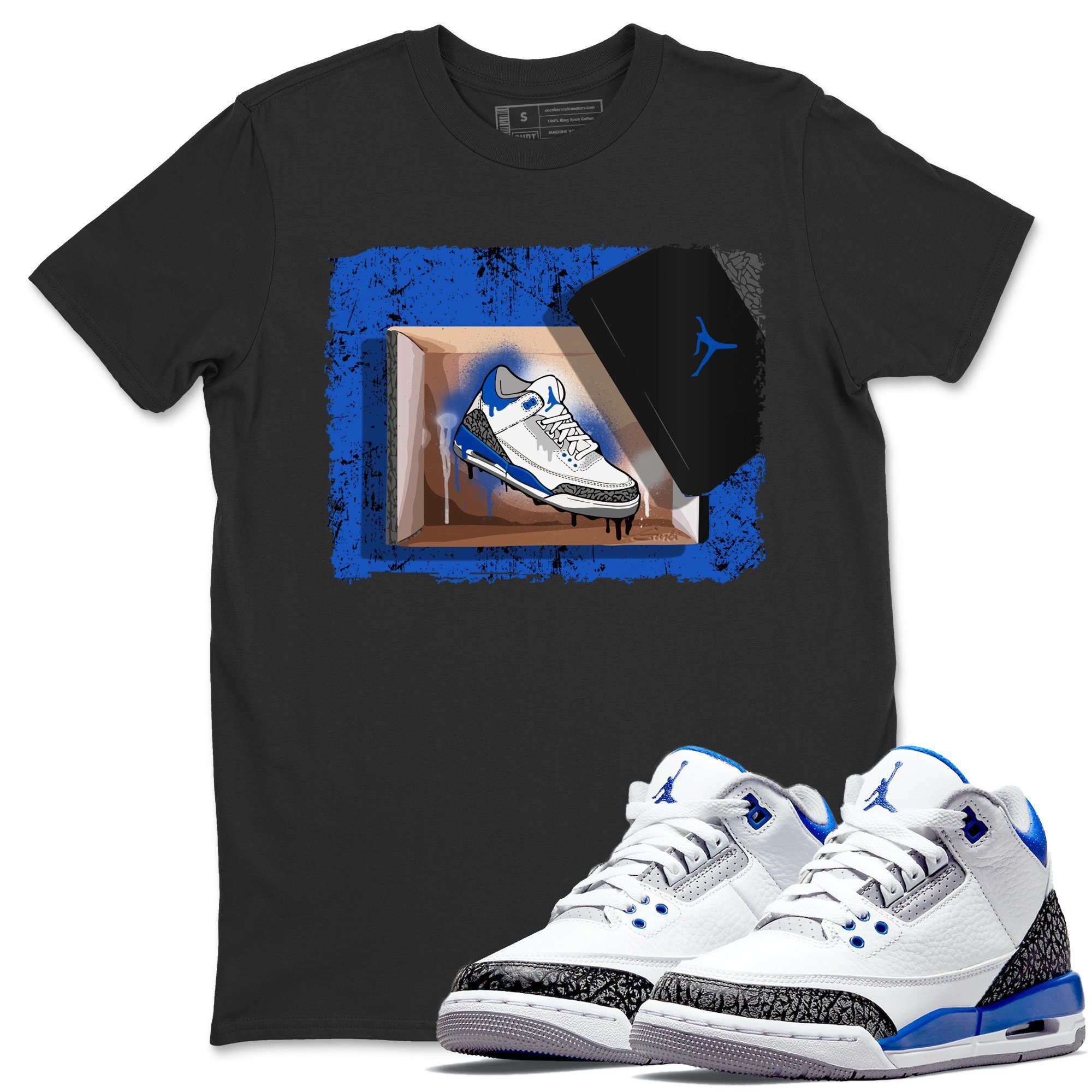 Jordan 3 Racer Blue Shirt To Match Jordans New Kicks Sneaker Tees Jordan 3 Racer Blue Drip Gear Zone Sneaker Matching Clothing Unisex Shirts