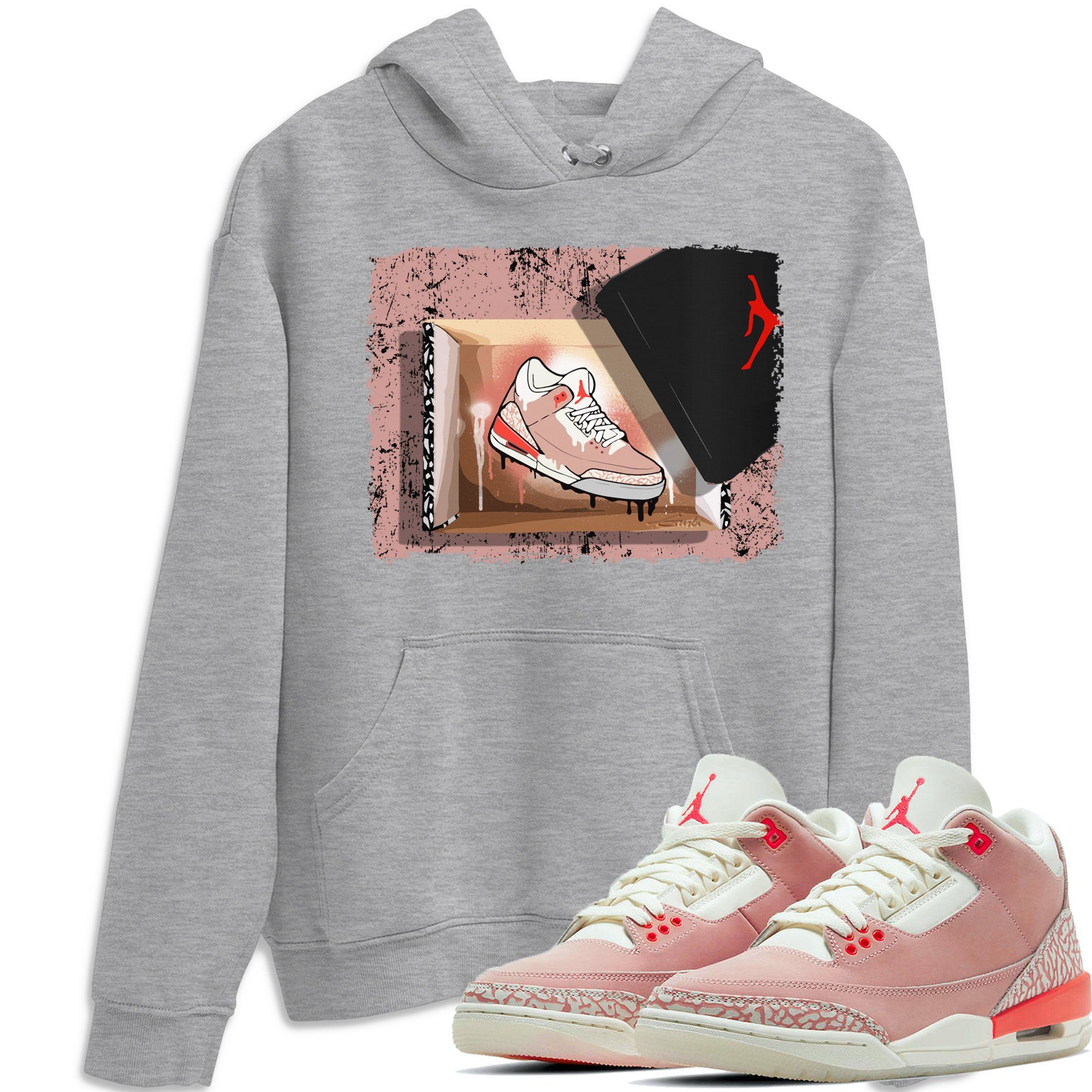 Jordan 3 Rust Pink Shirt To Match Jordans New Kicks Sneaker Tees Jordan 3 Rust Pink Drip Gear Zone Sneaker Matching Clothing Unisex Shirts