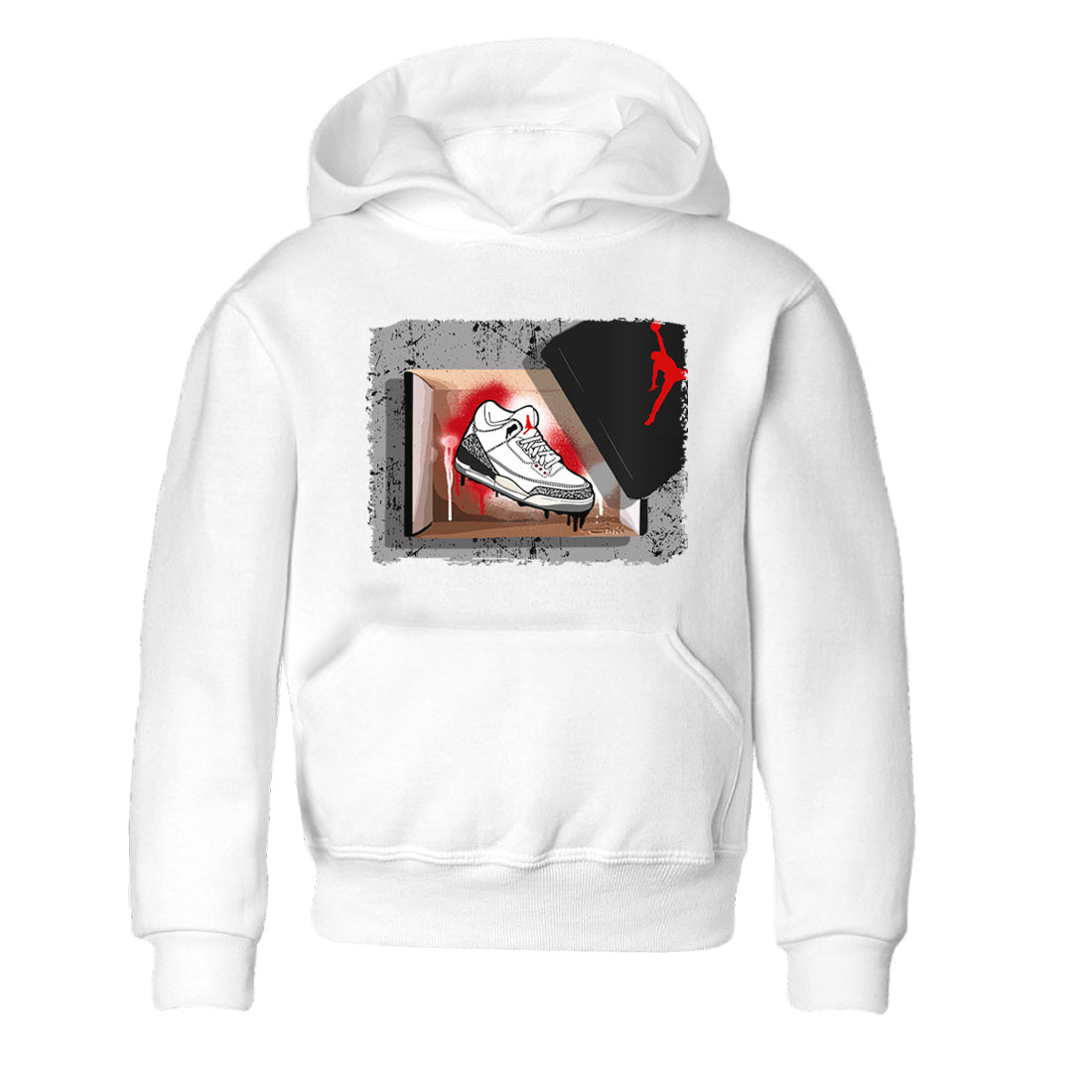 Air Jordan 3 White Cement Shirt To Match Jordans New Kicks Sneaker Tees Air Jordan 3 Retro White Cement Drip Gear Zone Sneaker Matching Clothing Kids Shirts White 2