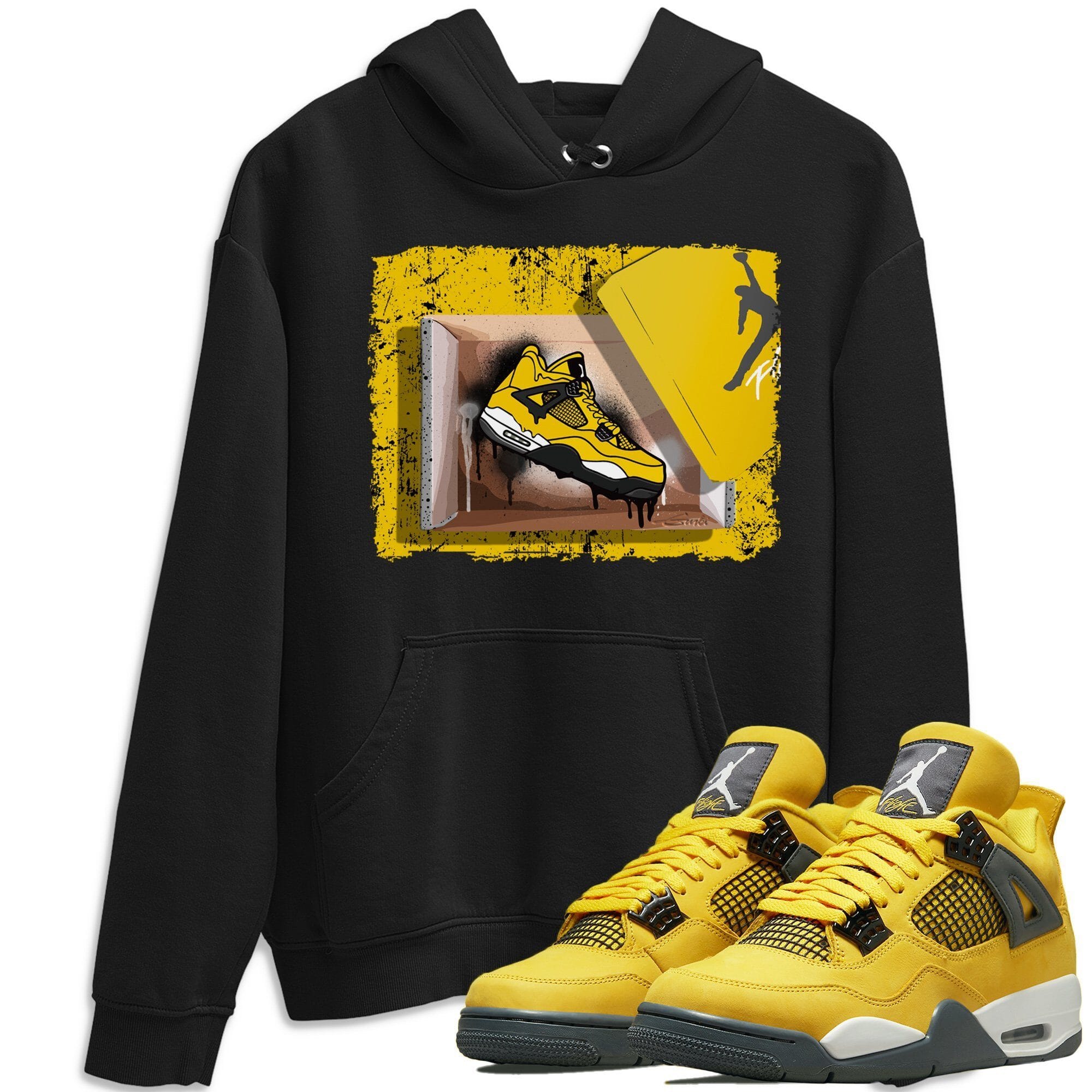 Jordan 4 Lightning Shirt To Match Jordans New Kicks Sneaker Tees Jordan 4 Lightning Drip Gear Zone Sneaker Matching Clothing Unisex Shirts