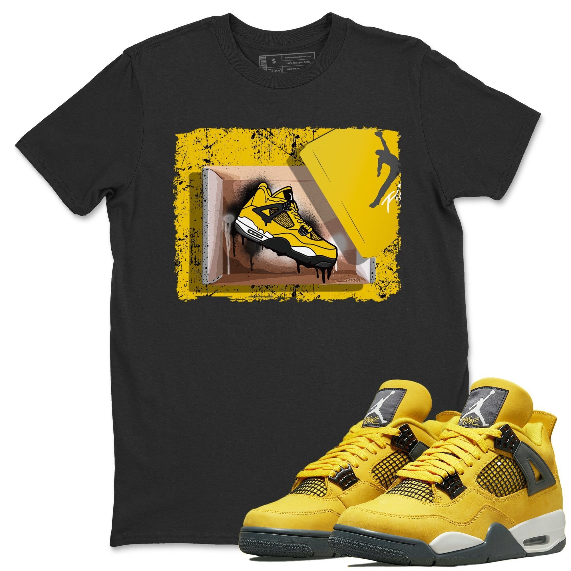 Jordan 4 Lightning Shirt To Match Jordans New Kicks Sneaker Tees Jordan 4 Lightning Drip Gear Zone Sneaker Matching Clothing Unisex Shirts