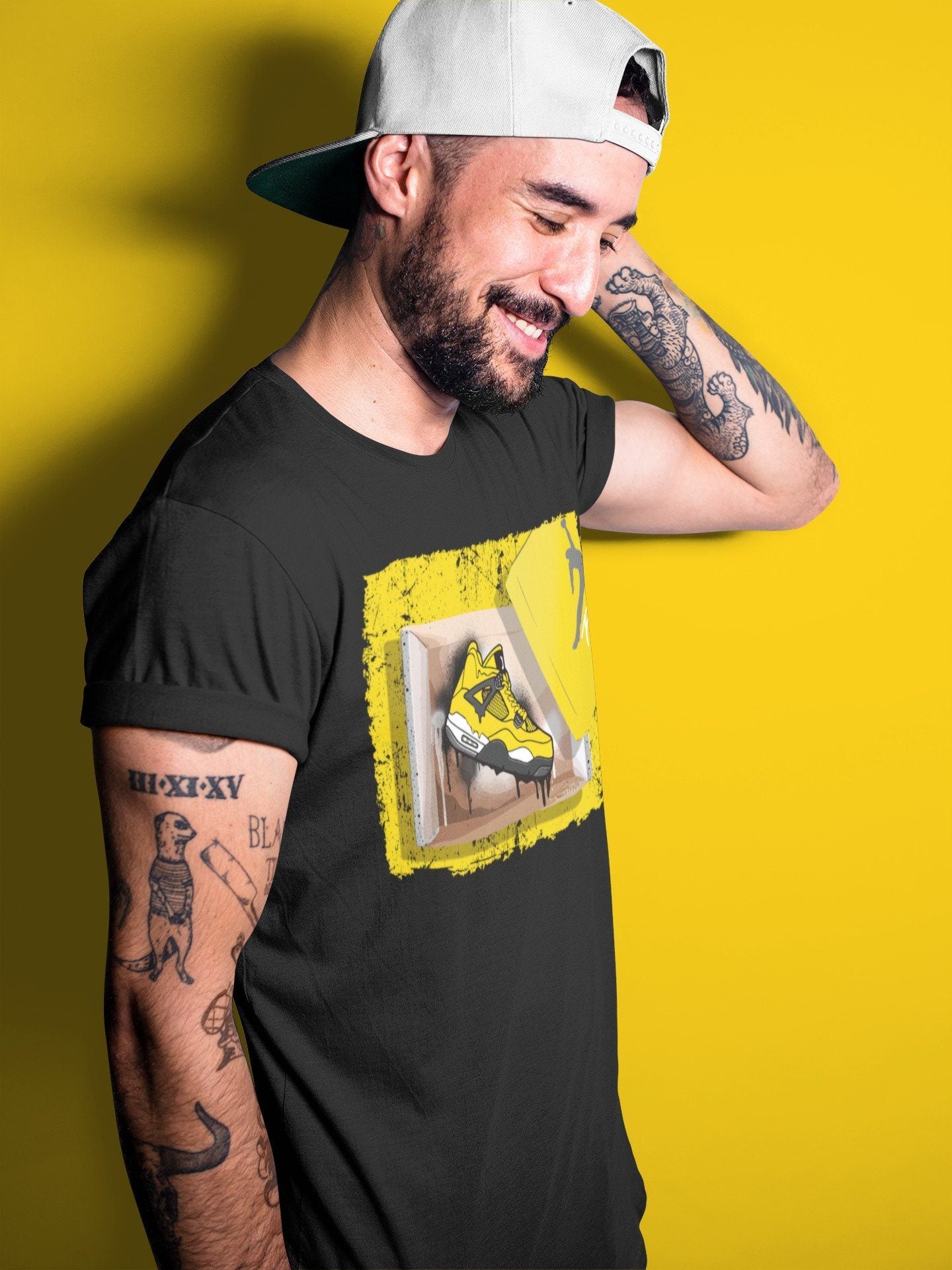 Jordan 4 Lightning Shirt To Match Jordans New Kicks Sneaker Tees Jordan 4 Lightning Drip Gear Zone Sneaker Matching Clothing Unisex Shirts