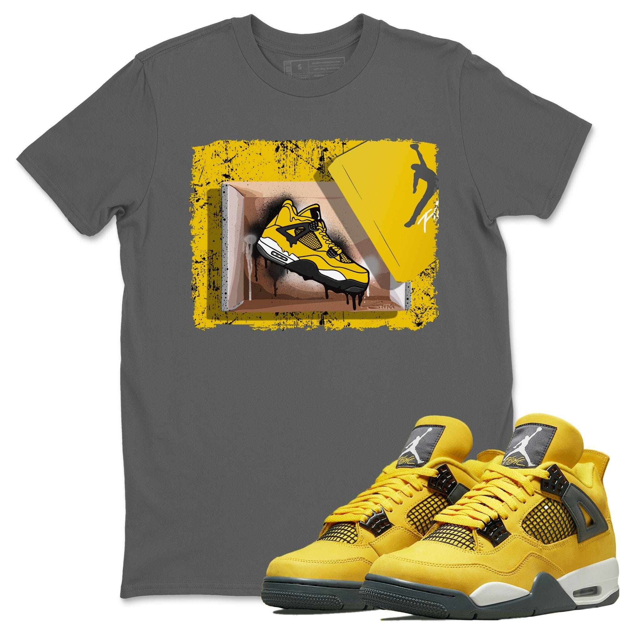 Jordan 4 Lightning Shirt To Match Jordans New Kicks Sneaker Tees Jordan 4 Lightning Drip Gear Zone Sneaker Matching Clothing Unisex Shirts