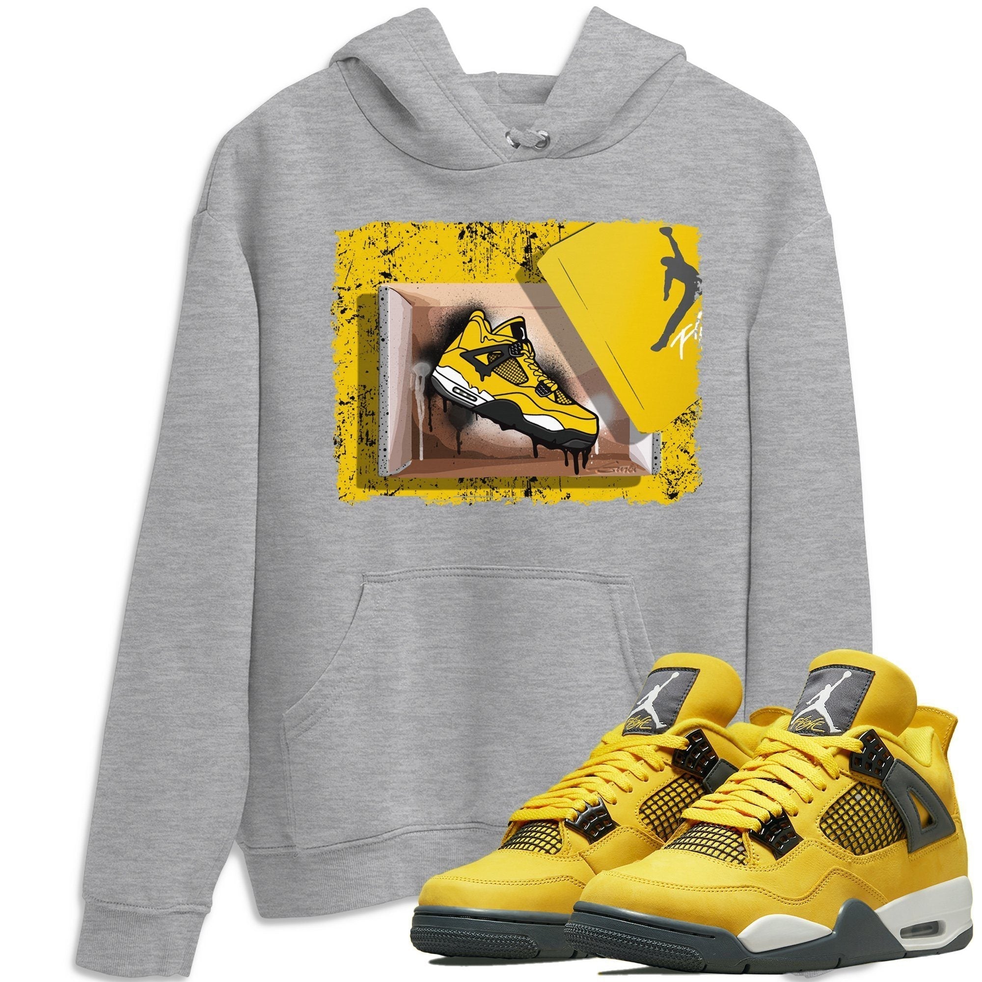 Jordan 4 Lightning Shirt To Match Jordans New Kicks Sneaker Tees Jordan 4 Lightning Drip Gear Zone Sneaker Matching Clothing Unisex Shirts