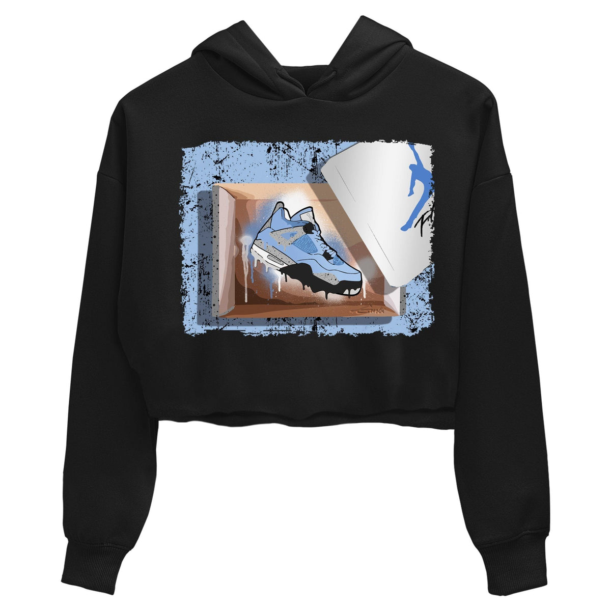 Jordan 4 University Blue Sneaker Matching T-Shirt New Kicks Sneaker Tees Jordan 4 University Blue Sneaker Release Tees Women's Shirts