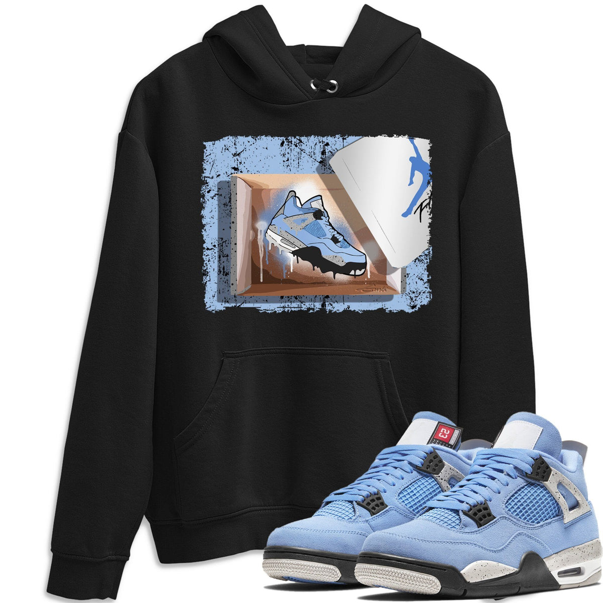 Jordan 4 University Blue Shirt To Match Jordans New Kicks Sneaker Tees Jordan 4 University Blue Drip Gear Zone Sneaker Matching Clothing Unisex Shirts