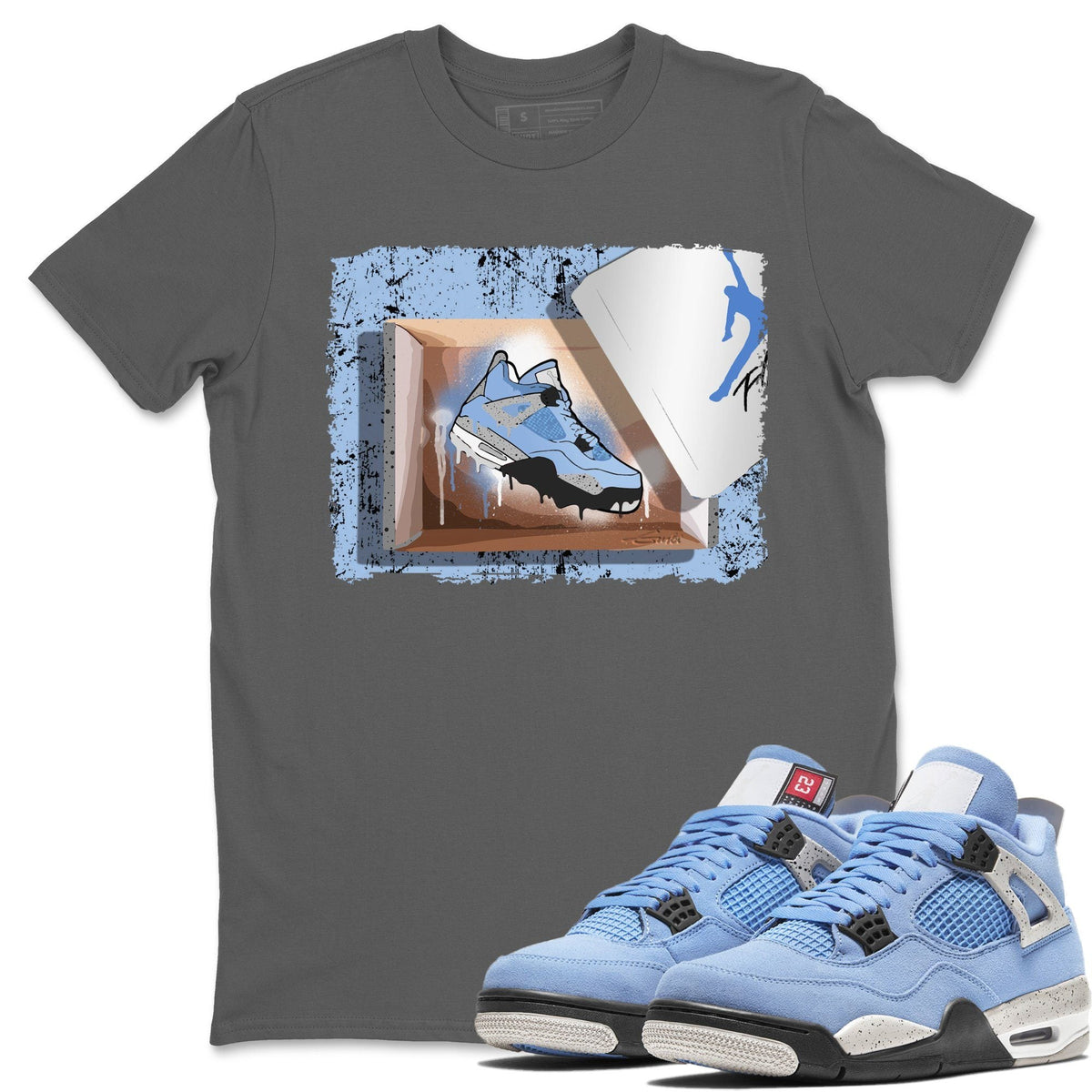 Jordan 4 University Blue Shirt To Match Jordans New Kicks Sneaker Tees Jordan 4 University Blue Drip Gear Zone Sneaker Matching Clothing Unisex Shirts