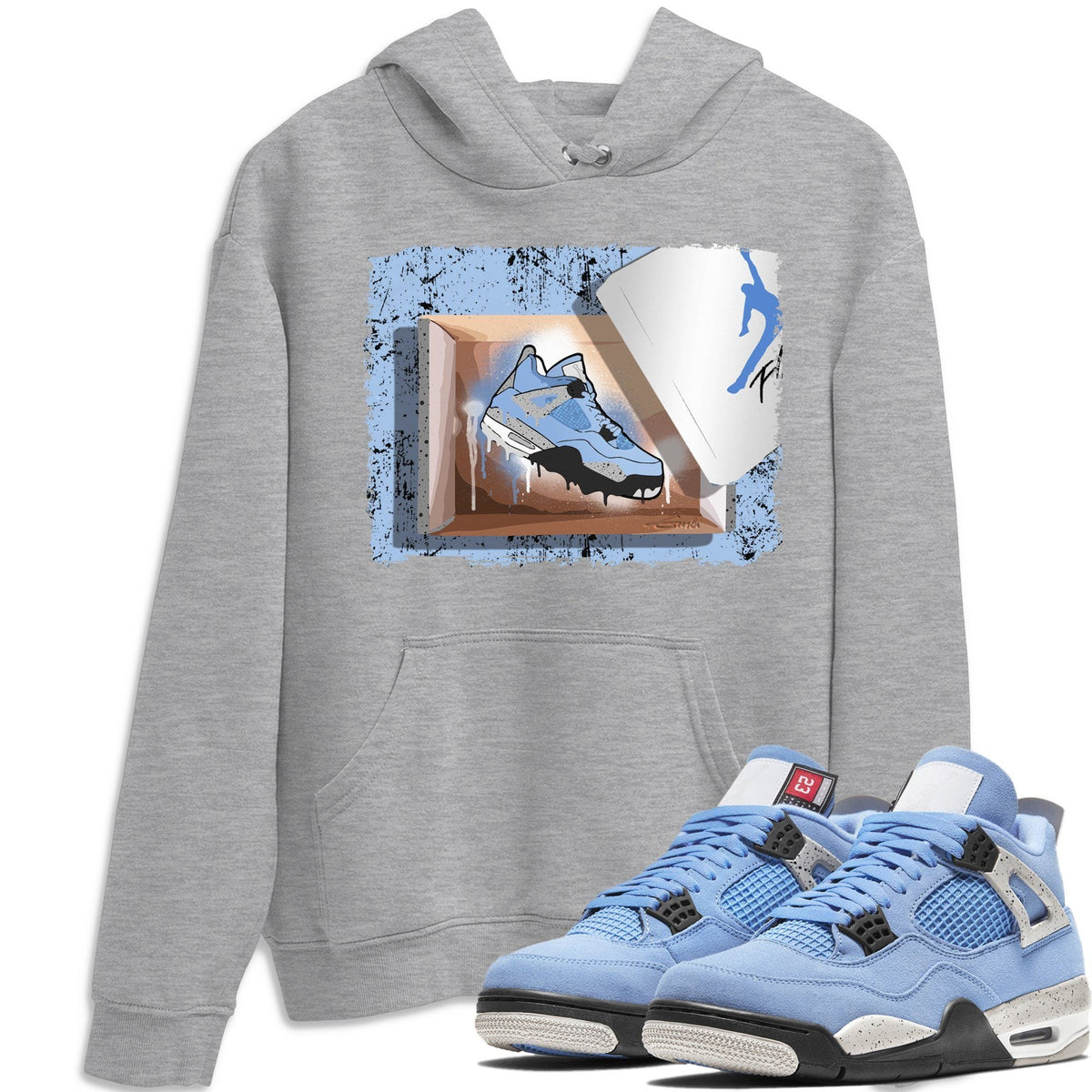 Jordan 4 University Blue Shirt To Match Jordans New Kicks Sneaker Tees Jordan 4 University Blue Drip Gear Zone Sneaker Matching Clothing Unisex Shirts