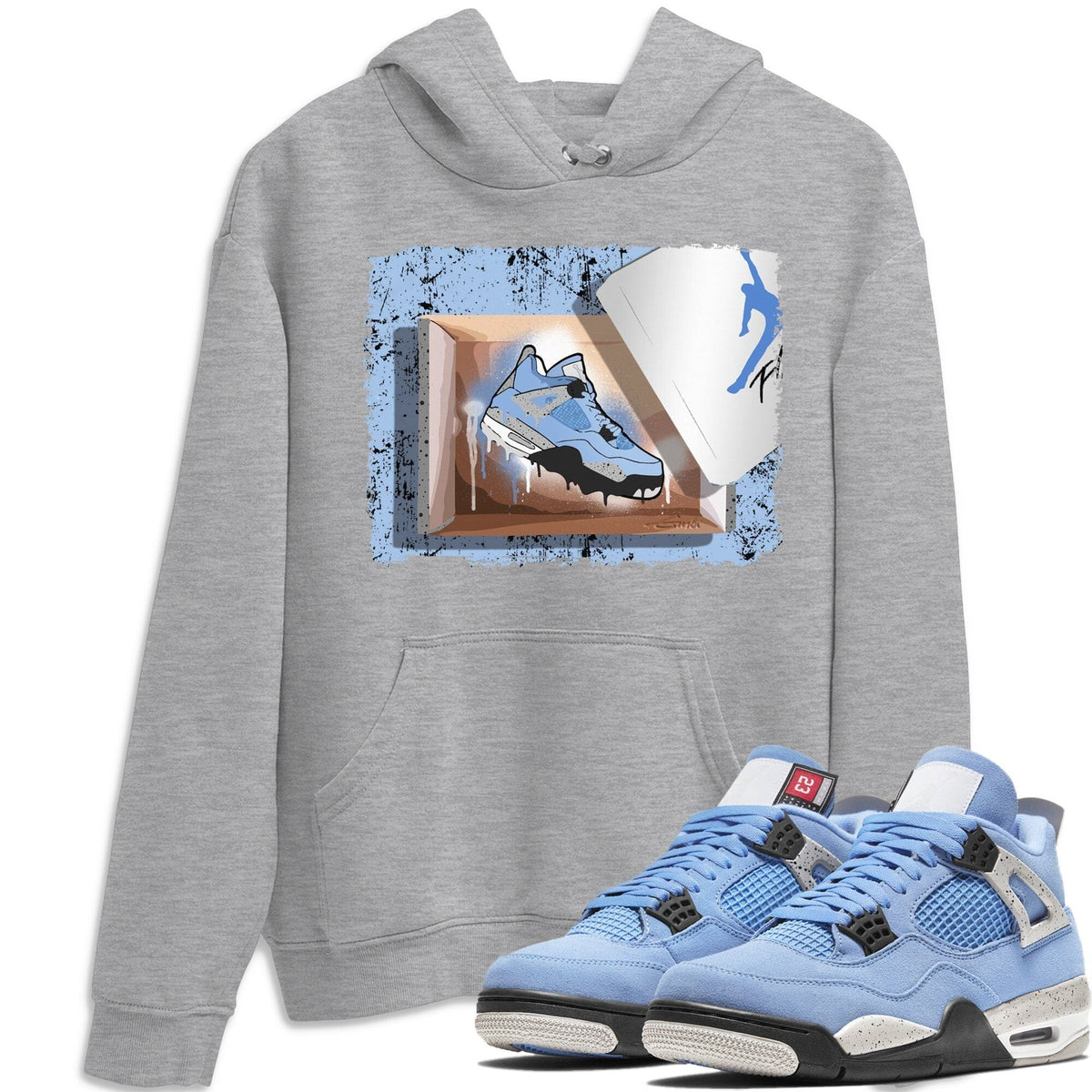 Jordan 4 University Blue Shirt To Match Jordans New Kicks Sneaker Tees Jordan 4 University Blue Drip Gear Zone Sneaker Matching Clothing Unisex Shirts