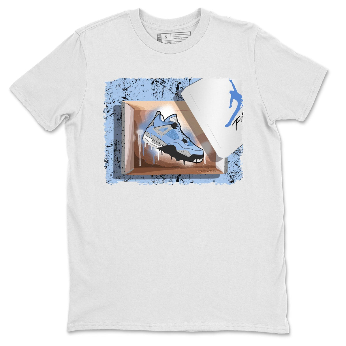 Jordan 4 University Blue Shirt To Match Jordans New Kicks Sneaker Tees Jordan 4 University Blue Drip Gear Zone Sneaker Matching Clothing Unisex Shirts