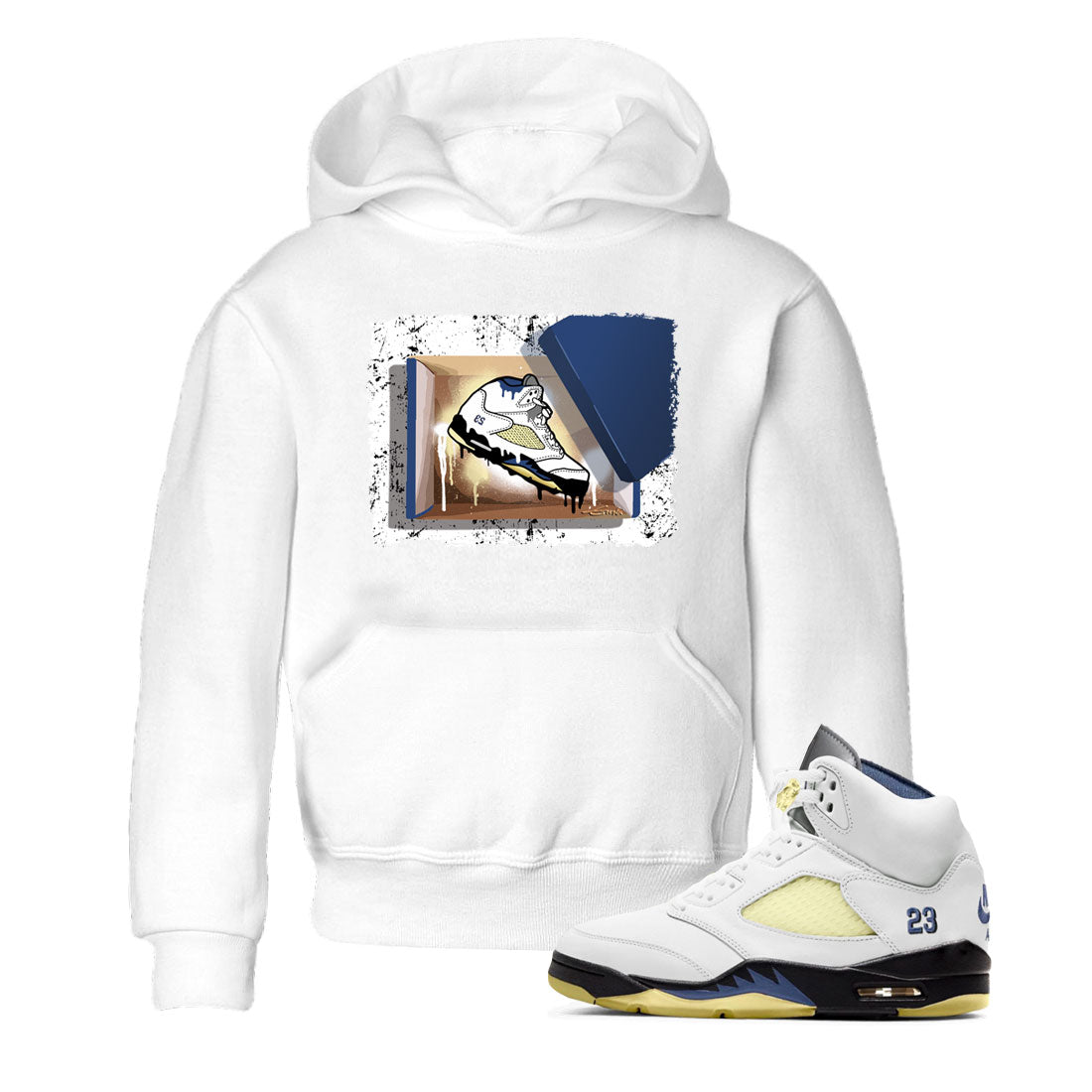 Air Jordan 5 A Ma Maniere x Dawn shirt to match jordans New Kicks sneaker tees Air Jordan 5 A Ma Maniere x Photon Dust Drip Gear Zone Streetwear Brand Sneaker Matching Shirt Baby Toddler White 1 T-Shirt