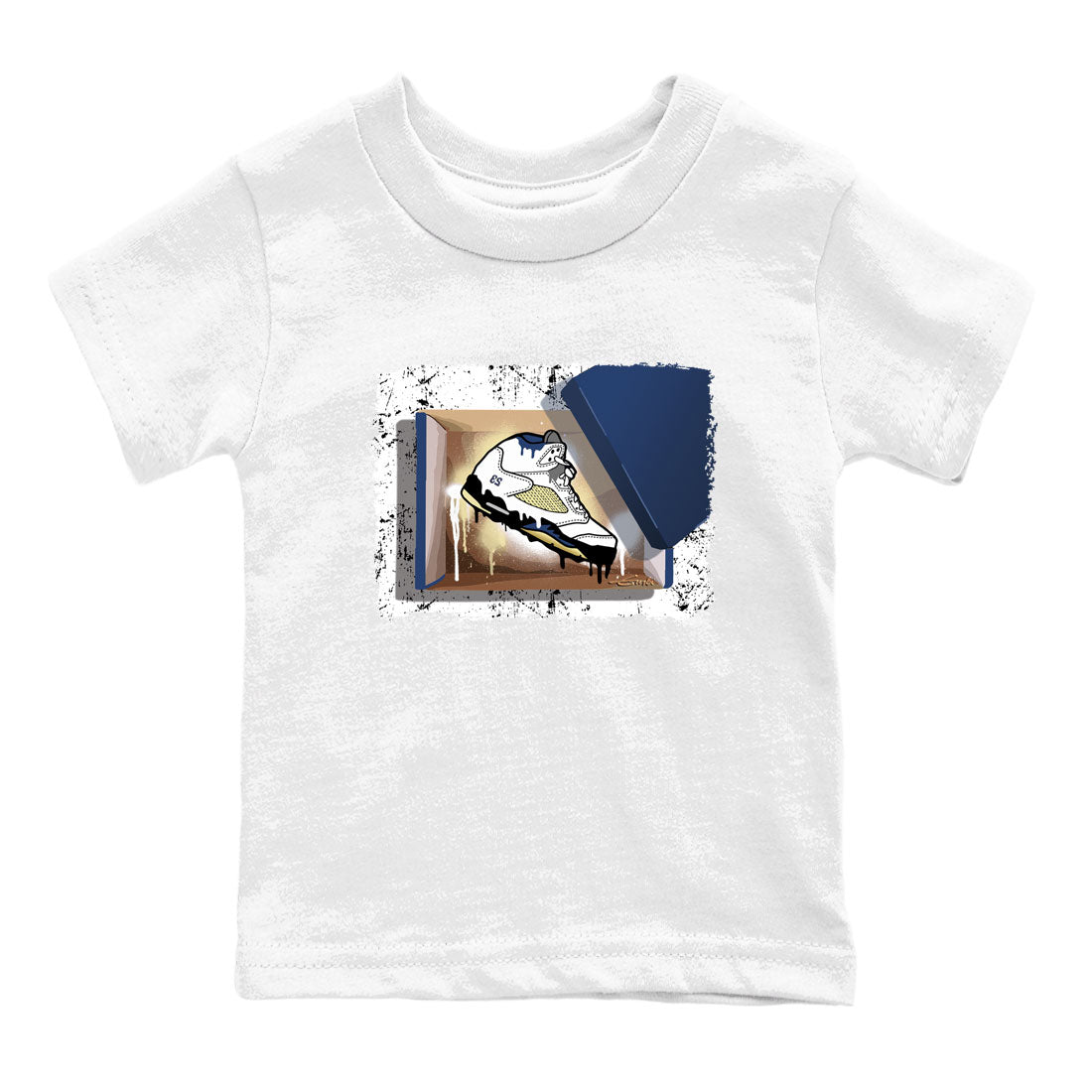 Air Jordan 5 A Ma Maniere x Dawn shirt to match jordans New Kicks sneaker tees Air Jordan 5 A Ma Maniere x Photon Dust Drip Gear Zone Streetwear Brand Sneaker Matching Shirt Baby Toddler White 2 T-Shirt