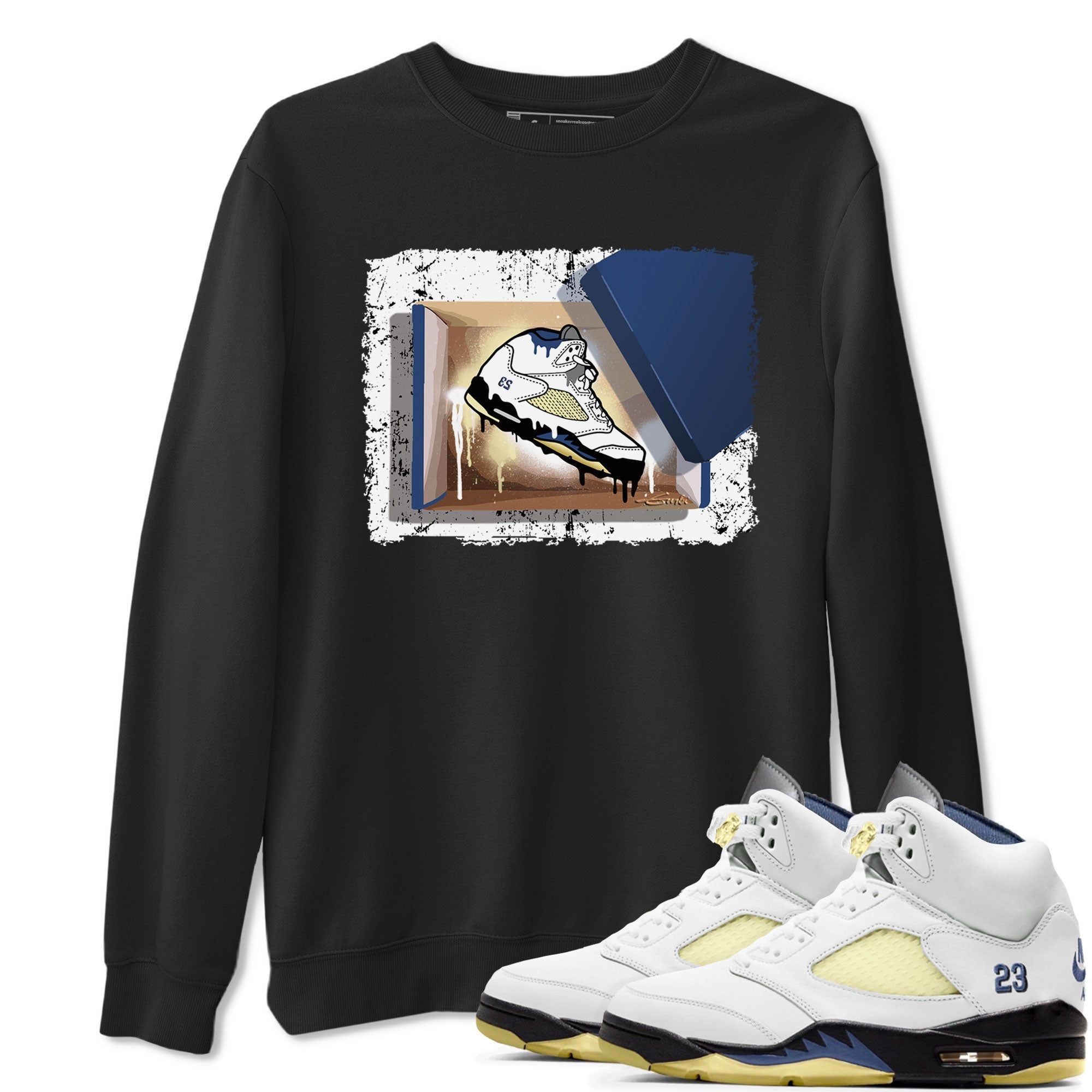 Air Jordan 5 A Ma Maniere x Dawn shirt to match jordans New Kicks sneaker tees Air Jordan 5 A Ma Maniere x Photon Dust Drip Gear Zone Streetwear Brand Sneaker Matching Shirt Unisex Black 1 T-Shirt