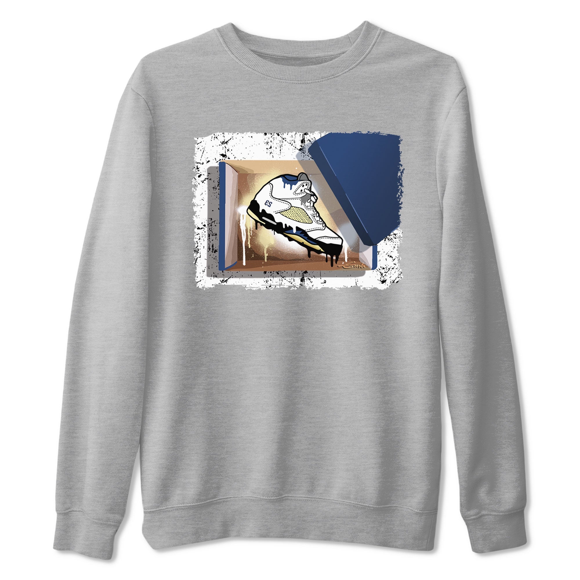 Air Jordan 5 A Ma Maniere x Dawn shirt to match jordans New Kicks sneaker tees Air Jordan 5 A Ma Maniere x Photon Dust Drip Gear Zone Streetwear Brand Sneaker Matching Shirt Unisex Heather Grey 2 T-Shirt