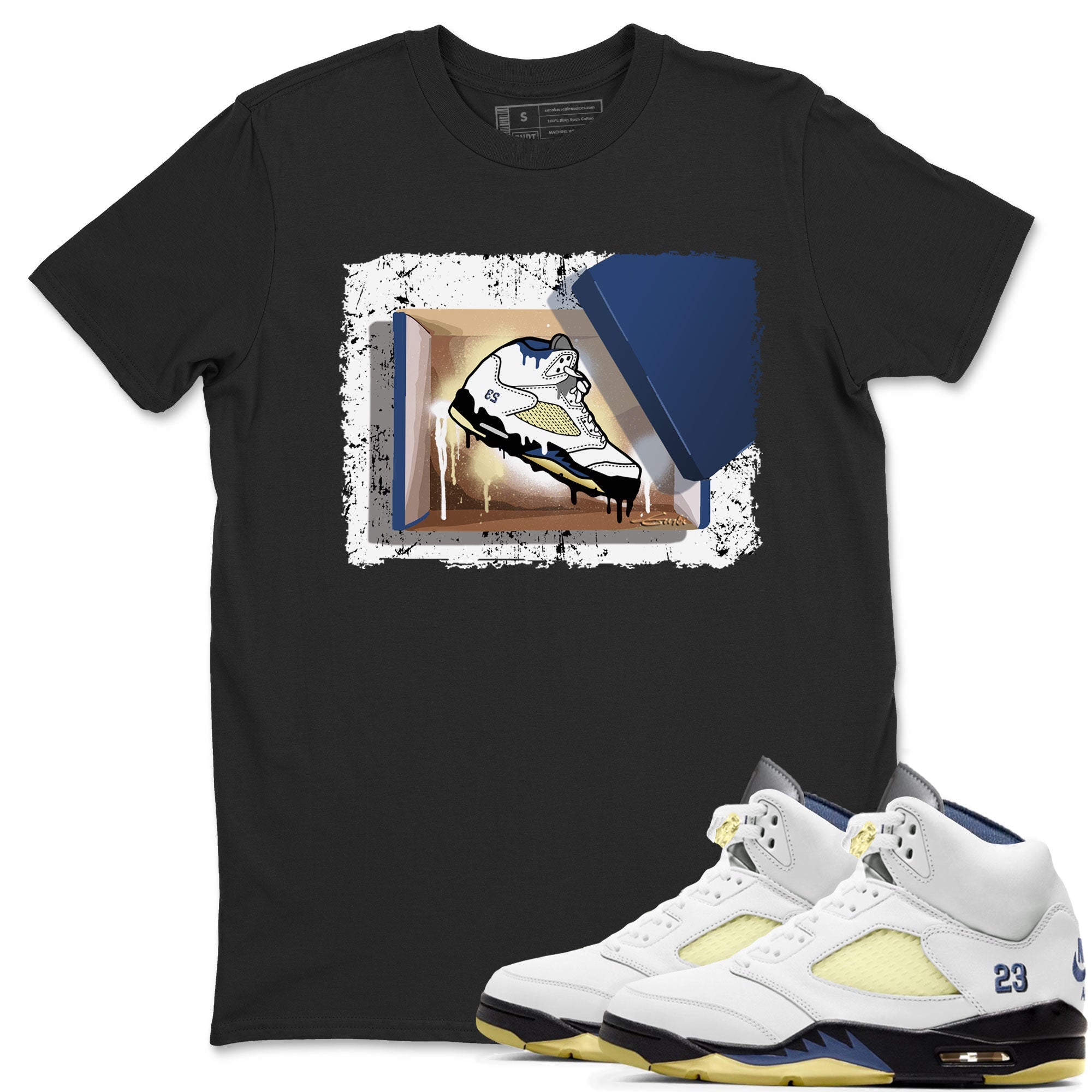 Air Jordan 5 A Ma Maniere x Dawn shirt to match jordans New Kicks sneaker tees Air Jordan 5 A Ma Maniere x Photon Dust Drip Gear Zone Streetwear Brand Sneaker Matching Shirt Unisex Black 1 T-Shirt