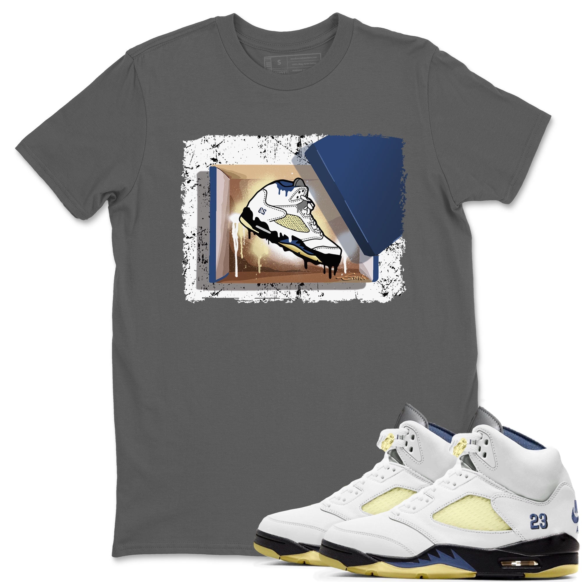 Air Jordan 5 A Ma Maniere x Dawn shirt to match jordans New Kicks sneaker tees Air Jordan 5 A Ma Maniere x Photon Dust Drip Gear Zone Streetwear Brand Sneaker Matching Shirt Unisex Cool Grey 1 T-Shirt