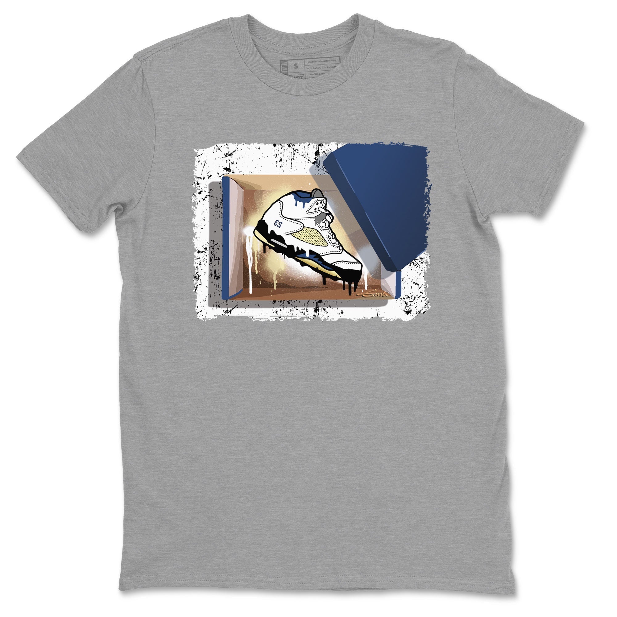 Air Jordan 5 A Ma Maniere x Dawn shirt to match jordans New Kicks sneaker tees Air Jordan 5 A Ma Maniere x Photon Dust Drip Gear Zone Streetwear Brand Sneaker Matching Shirt Unisex Heather Grey 2 T-Shirt