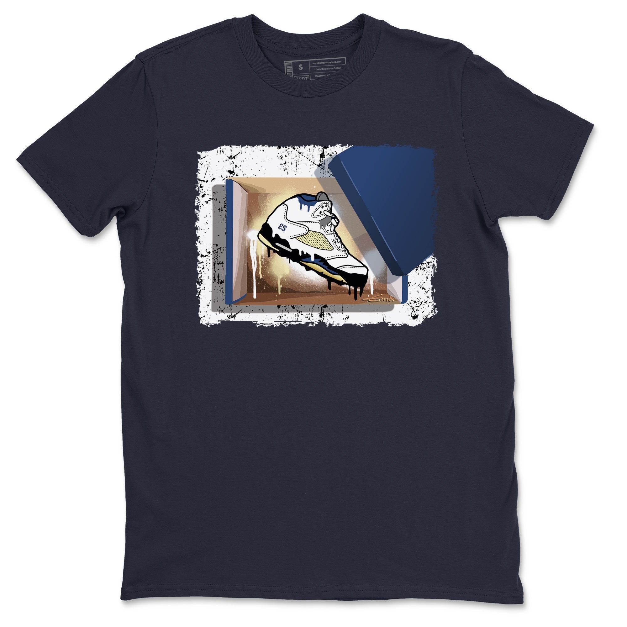 Air Jordan 5 A Ma Maniere x Dawn shirt to match jordans New Kicks sneaker tees Air Jordan 5 A Ma Maniere x Photon Dust Drip Gear Zone Streetwear Brand Sneaker Matching Shirt Unisex Navy 2 T-Shirt