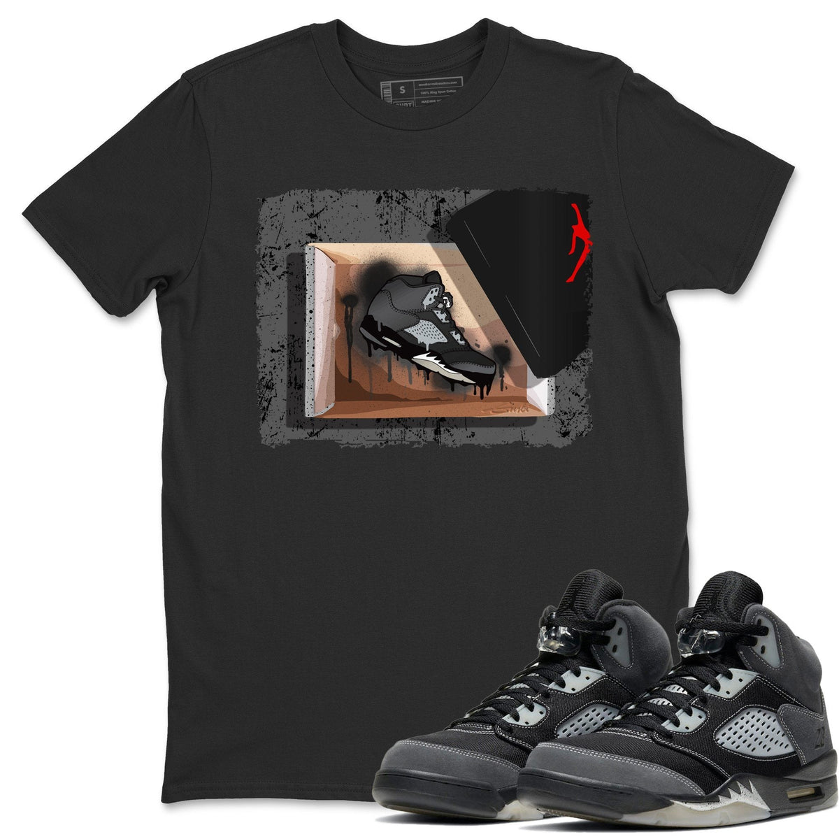Jordan 5 Anthracite Shirt To Match Jordans New Kicks Sneaker Tees Jordan 5 Anthracite Drip Gear Zone Sneaker Matching Clothing Unisex Shirts