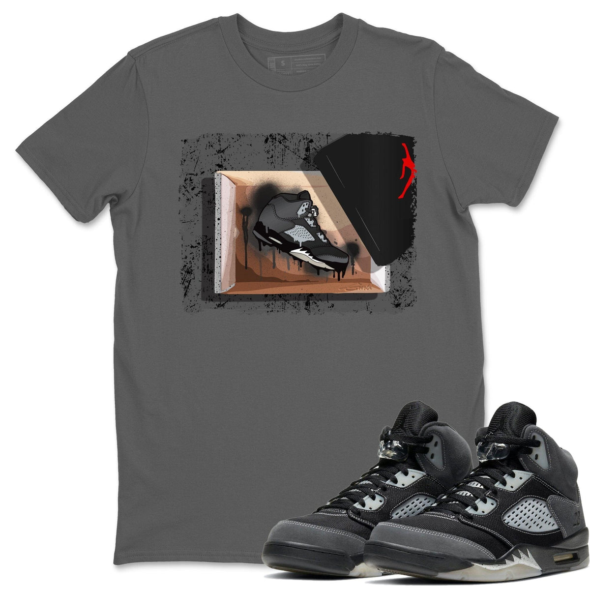 Jordan 5 Anthracite Shirt To Match Jordans New Kicks Sneaker Tees Jordan 5 Anthracite Drip Gear Zone Sneaker Matching Clothing Unisex Shirts