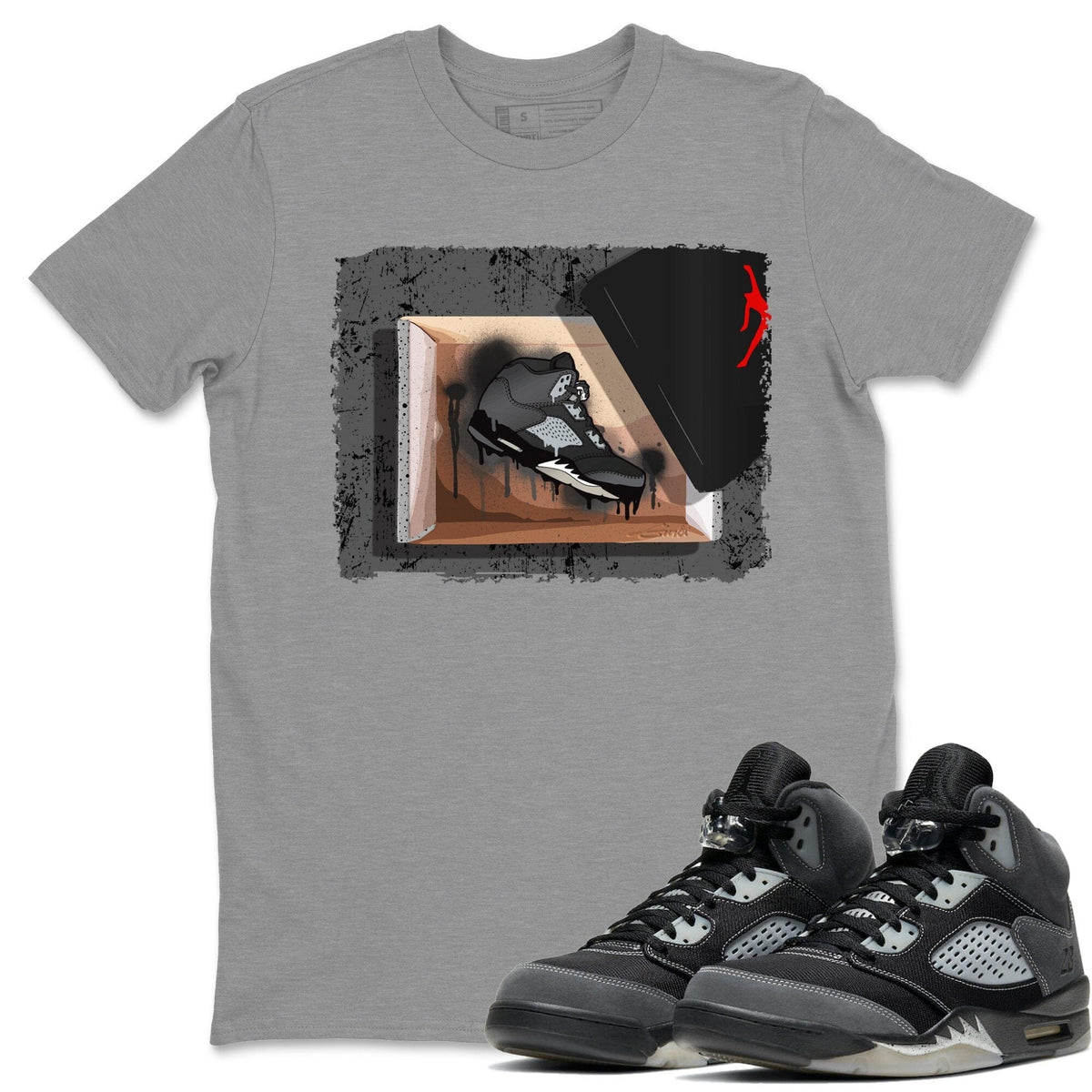 Jordan 5 Anthracite Shirt To Match Jordans New Kicks Sneaker Tees Jordan 5 Anthracite Drip Gear Zone Sneaker Matching Clothing Unisex Shirts