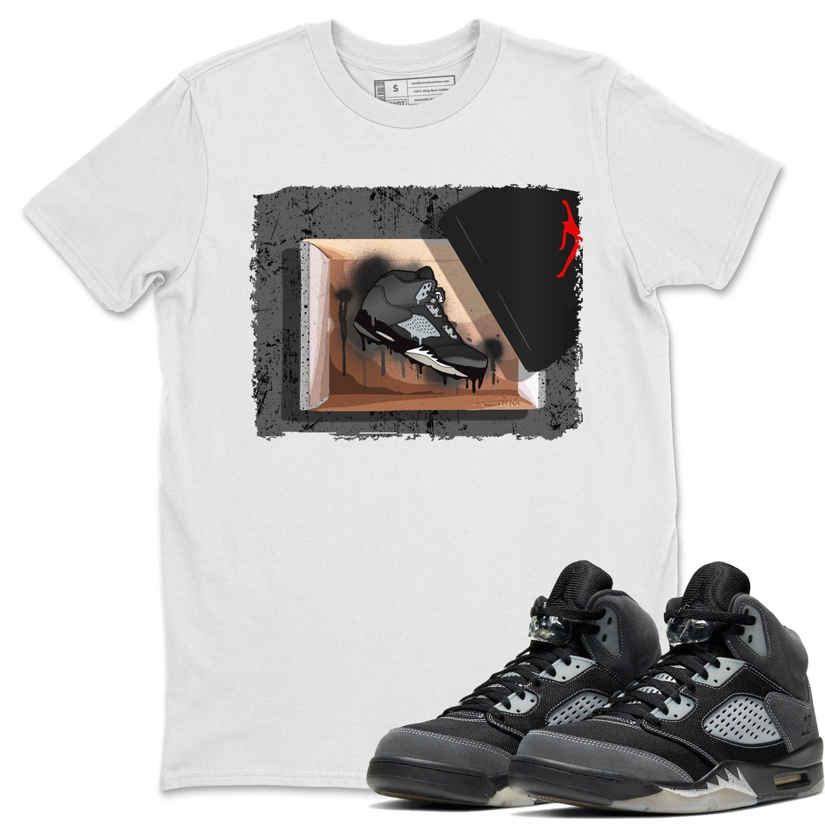 Jordan 5 Anthracite Shirt To Match Jordans New Kicks Sneaker Tees Jordan 5 Anthracite Drip Gear Zone Sneaker Matching Clothing Unisex Shirts