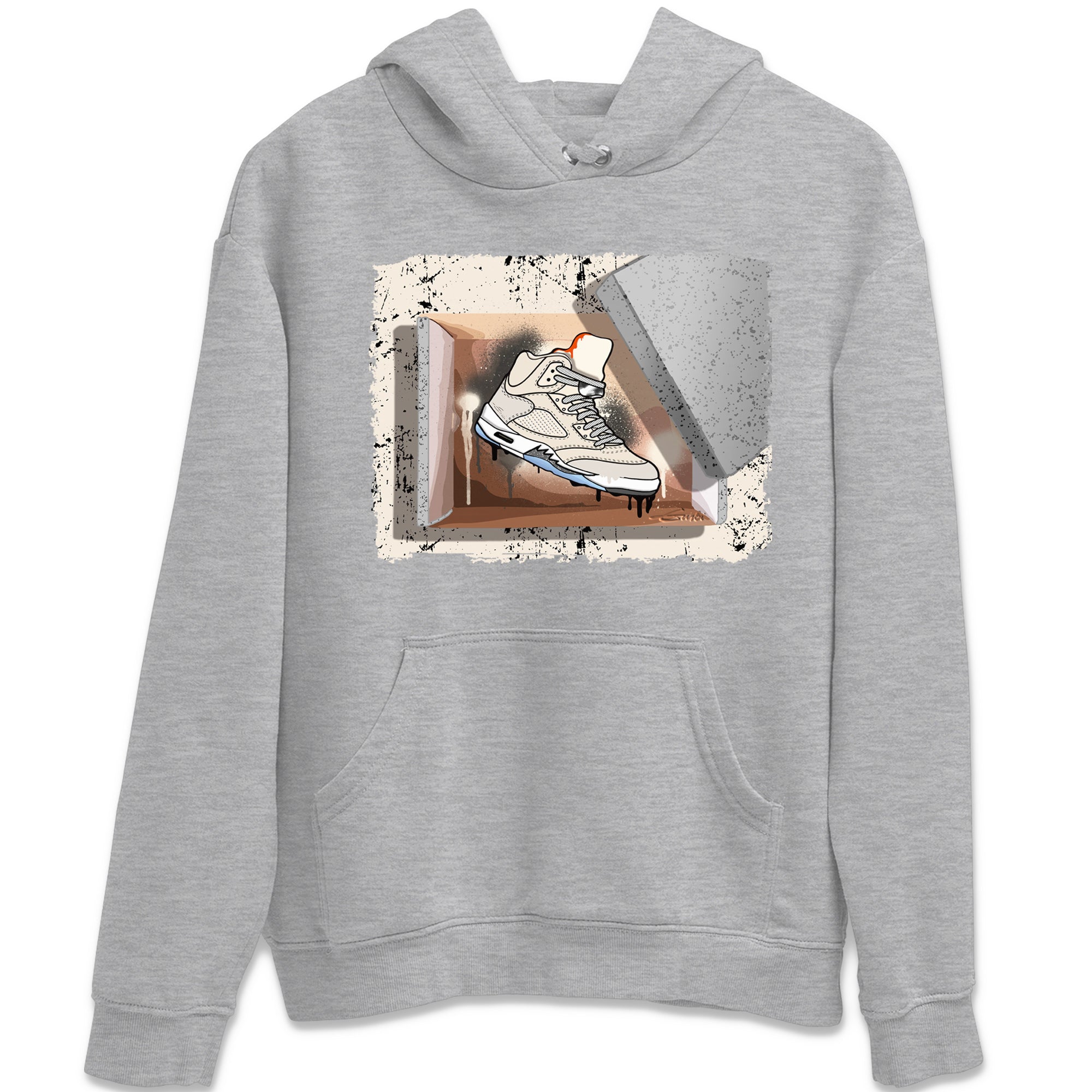 Air Jordan 5 Craft Sneaker Match Tees New Kicks Streetwear Sneaker Shirt Air Jordan 5 Craft Shirt Unisex Shirts Heather Grey 2