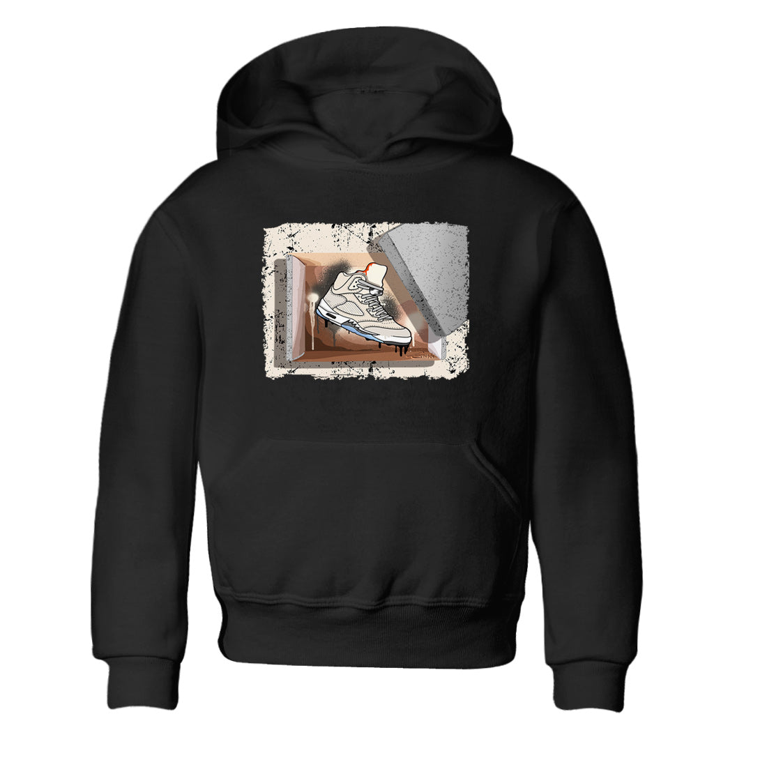 Air Jordan 5 Craft Sneaker Match Tees New Kicks Streetwear Sneaker Shirt Air Jordan 5 Craft Shirt Kids Shirts Black 2