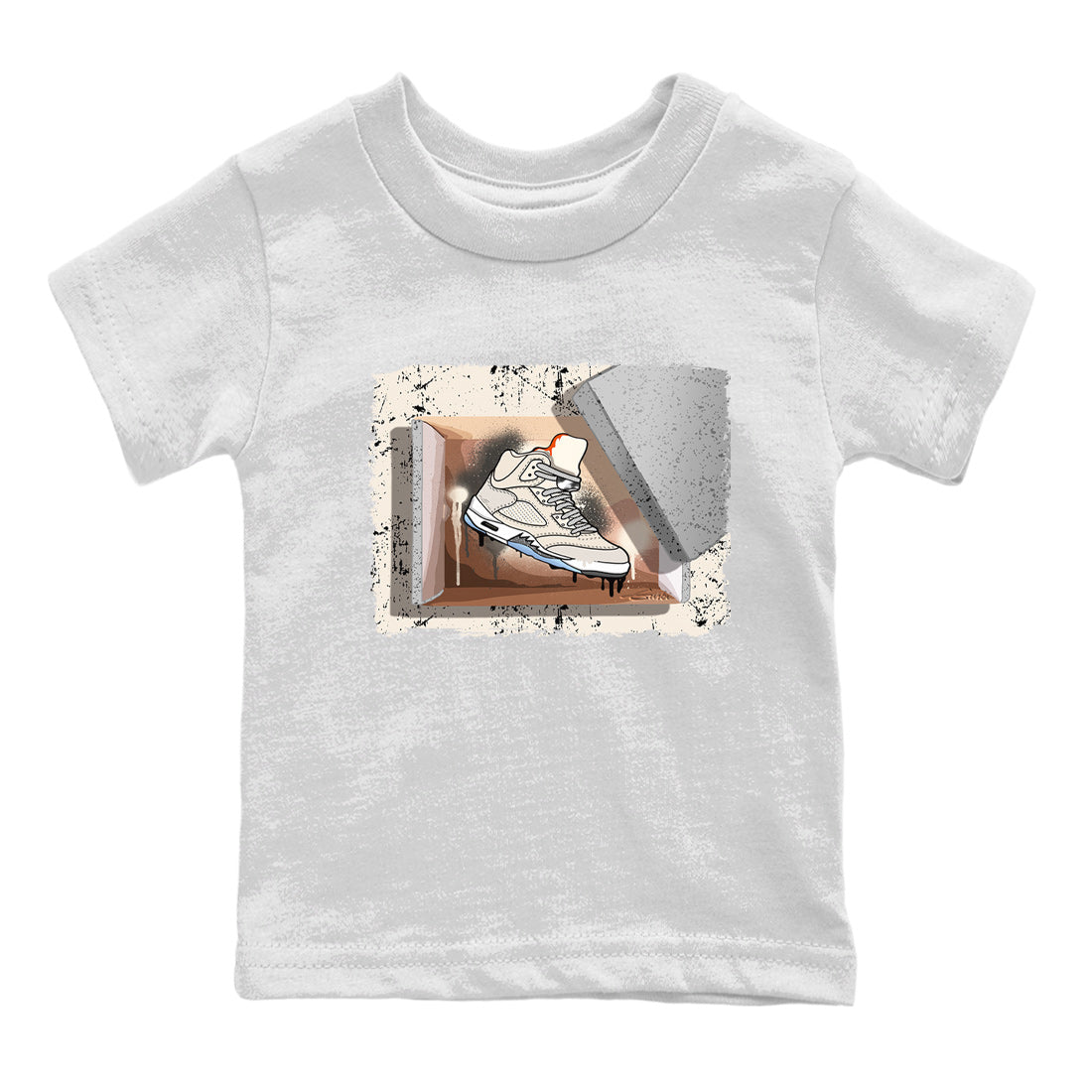 Air Jordan 5 Craft Sneaker Match Tees New Kicks Streetwear Sneaker Shirt Air Jordan 5 Craft Shirt Kids Shirts White 2
