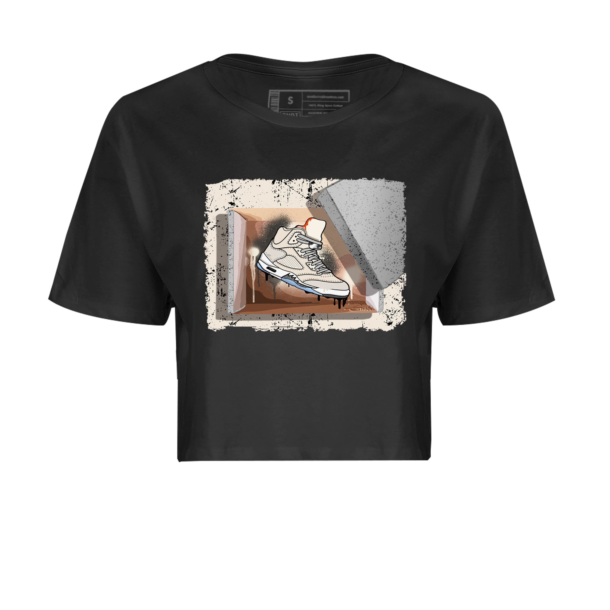 Air Jordan 5 Craft Sneaker Match Tees New Kicks Streetwear Sneaker Shirt Air Jordan 5 Craft Shirt Women's Shirts Black 2