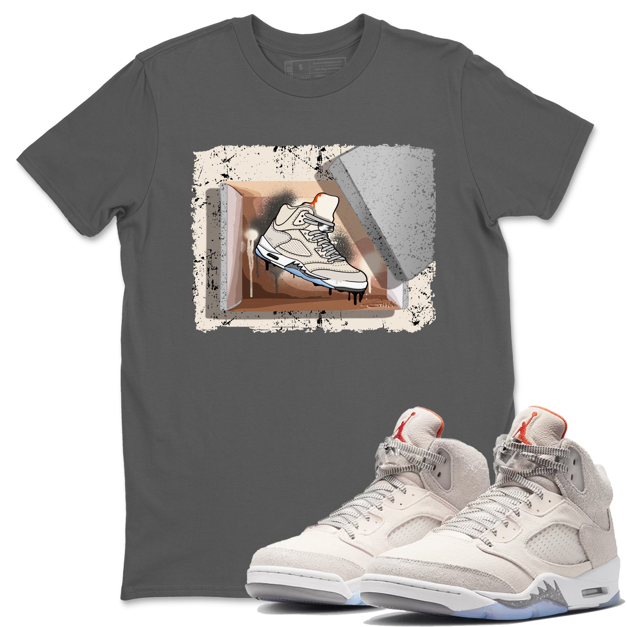 Air Jordan 5 Craft Sneaker Match Tees New Kicks Streetwear Sneaker Shirt Air Jordan 5 Craft Shirt Unisex Shirts Cool Grey 1
