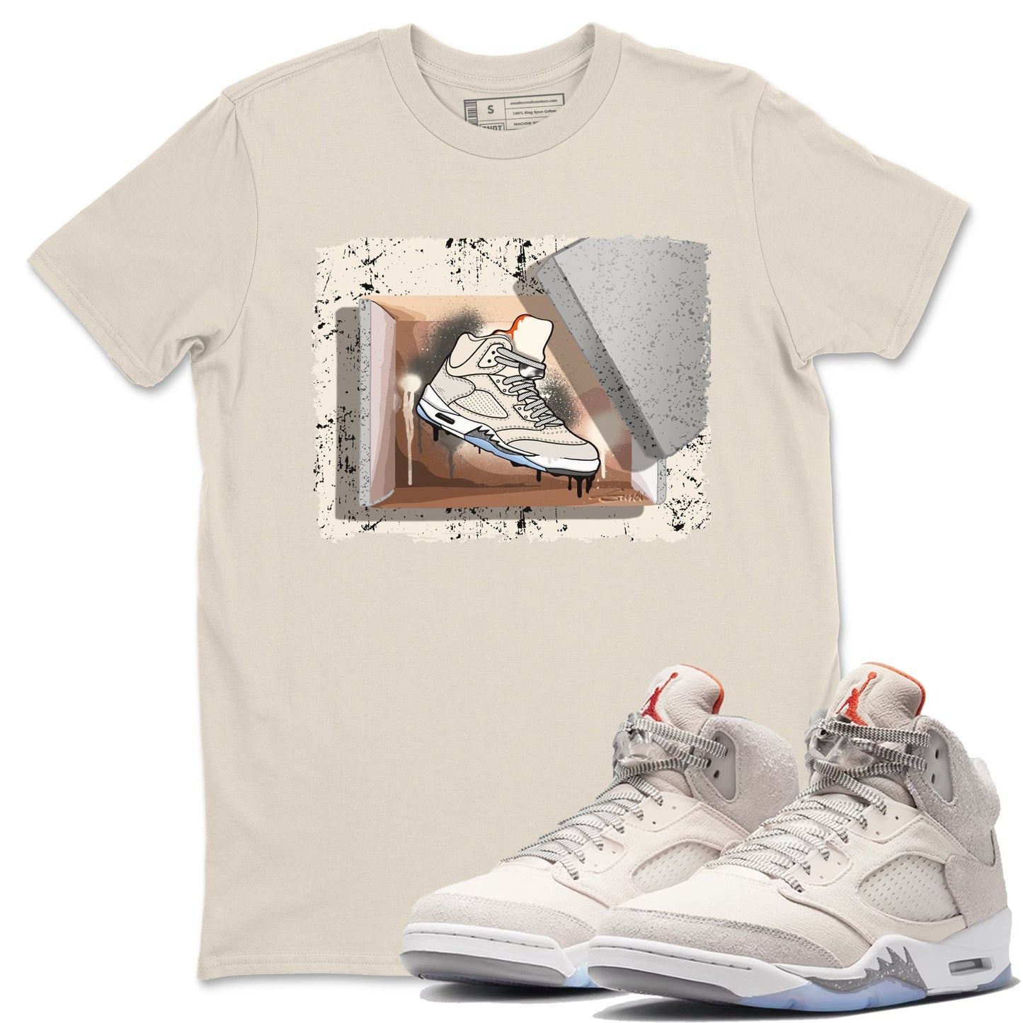 Air Jordan 5 Craft Sneaker Match Tees New Kicks Streetwear Sneaker Shirt Air Jordan 5 Craft Shirt Unisex Shirts Natural 1