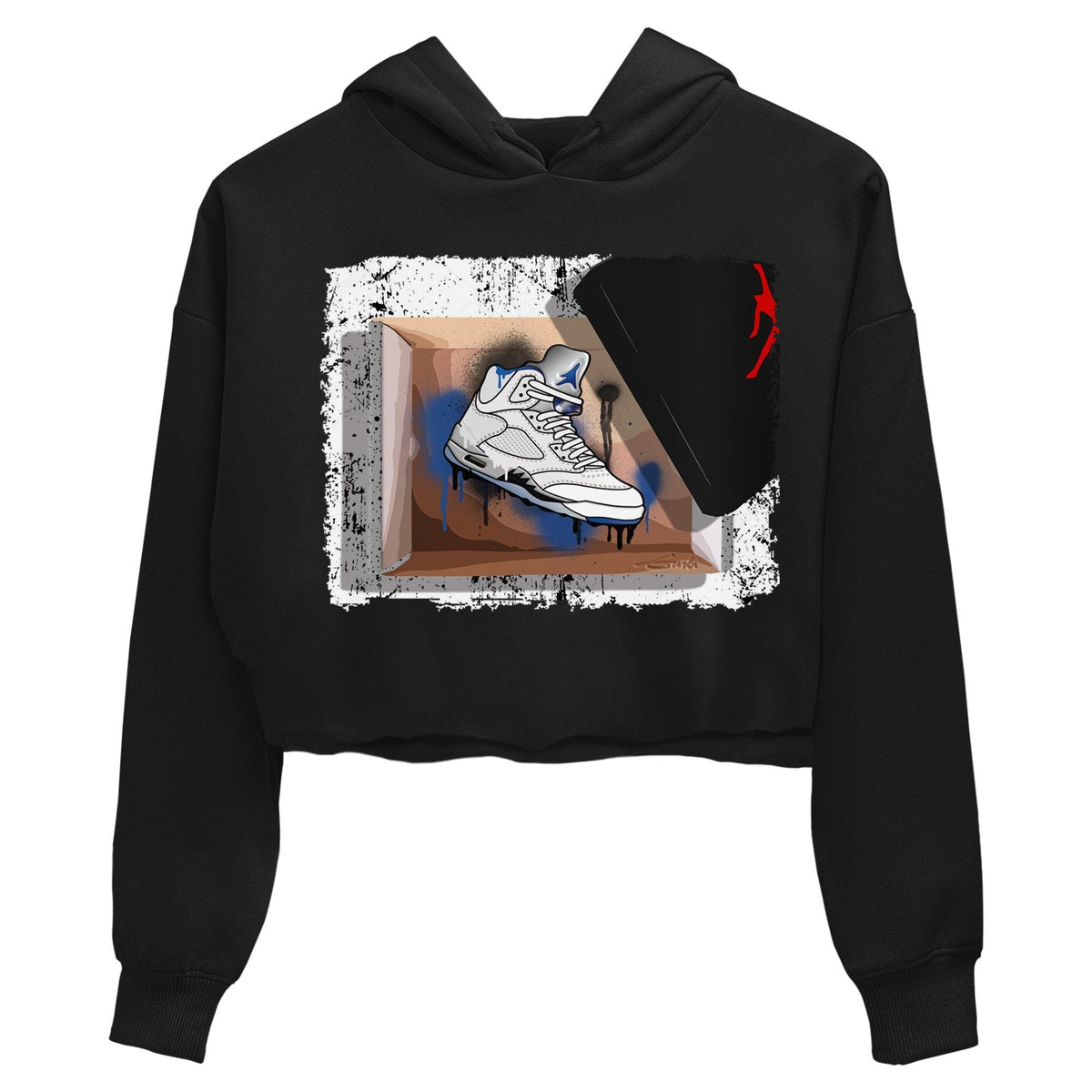 Jordan 5 Stealth Sneaker Matching T-Shirt New Kicks Sneaker Tees Jordan 5 Stealth Sneaker Release Tees Women's Shirts