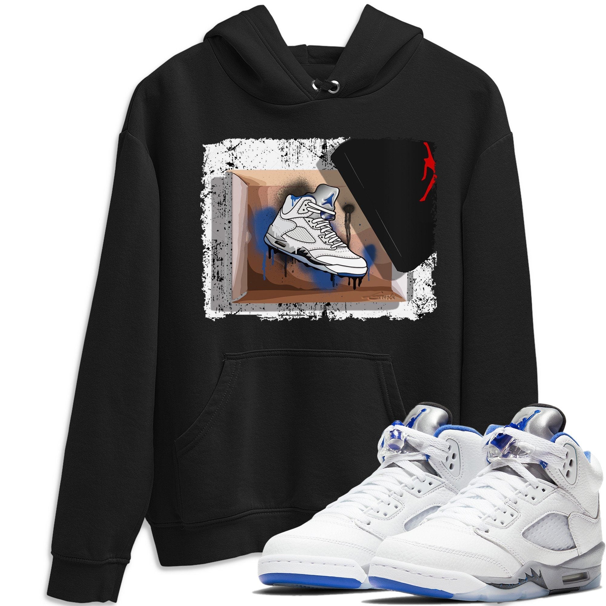 Jordan 5 Stealth Shirt To Match Jordans New Kicks Sneaker Tees Jordan 5 Stealth Drip Gear Zone Sneaker Matching Clothing Unisex Shirts