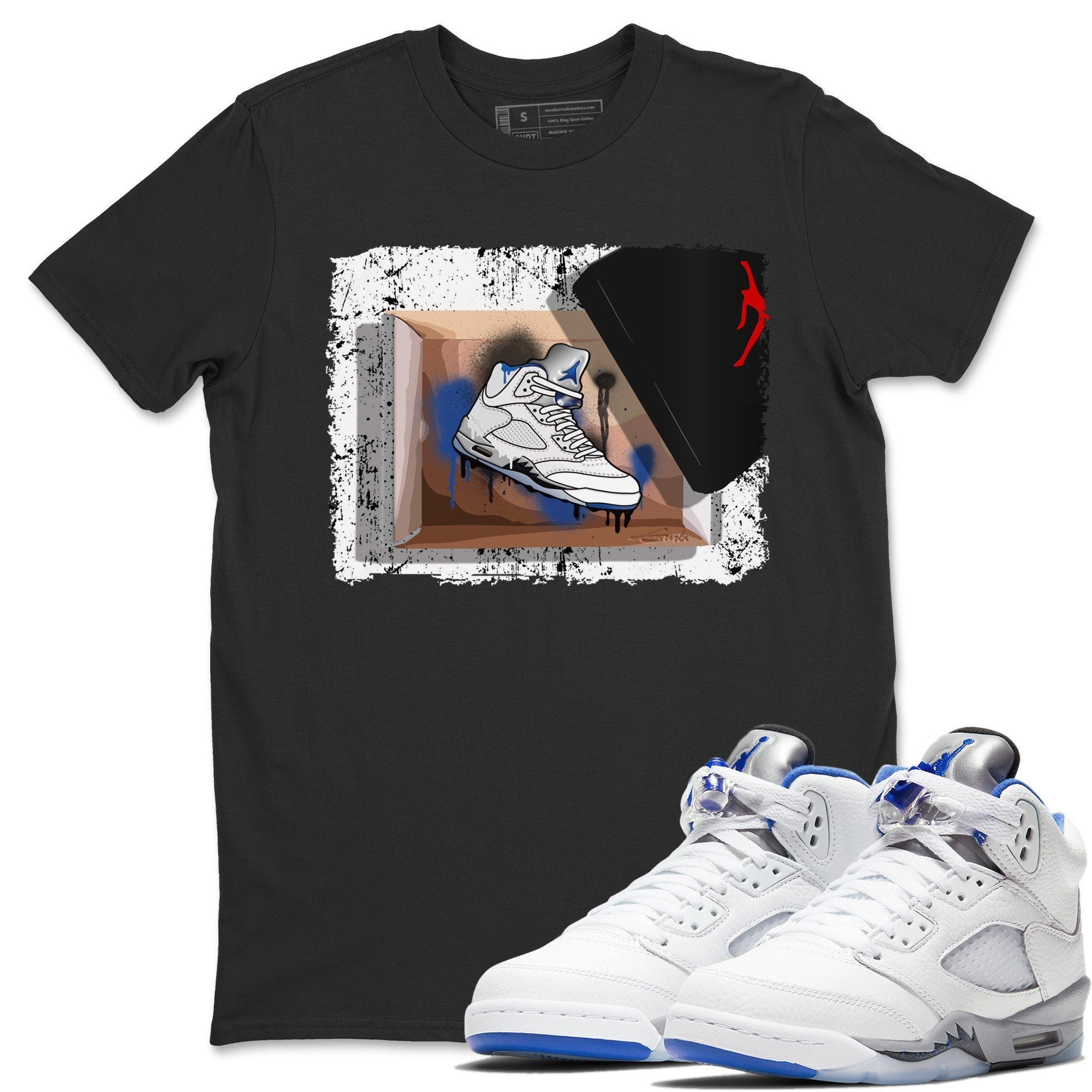 Jordan 5 Stealth Shirt To Match Jordans New Kicks Sneaker Tees Jordan 5 Stealth Drip Gear Zone Sneaker Matching Clothing Unisex Shirts