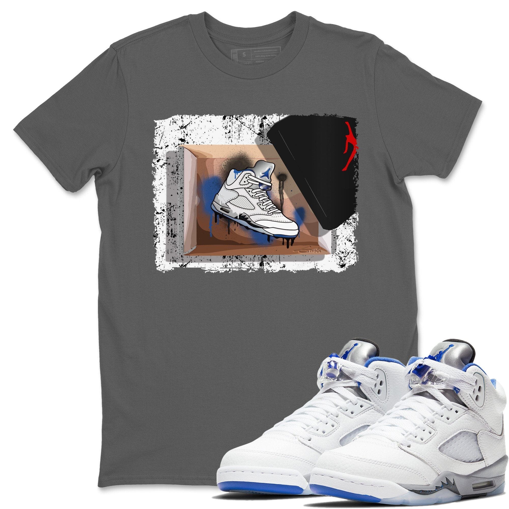 Jordan 5 Stealth Shirt To Match Jordans New Kicks Sneaker Tees Jordan 5 Stealth Drip Gear Zone Sneaker Matching Clothing Unisex Shirts