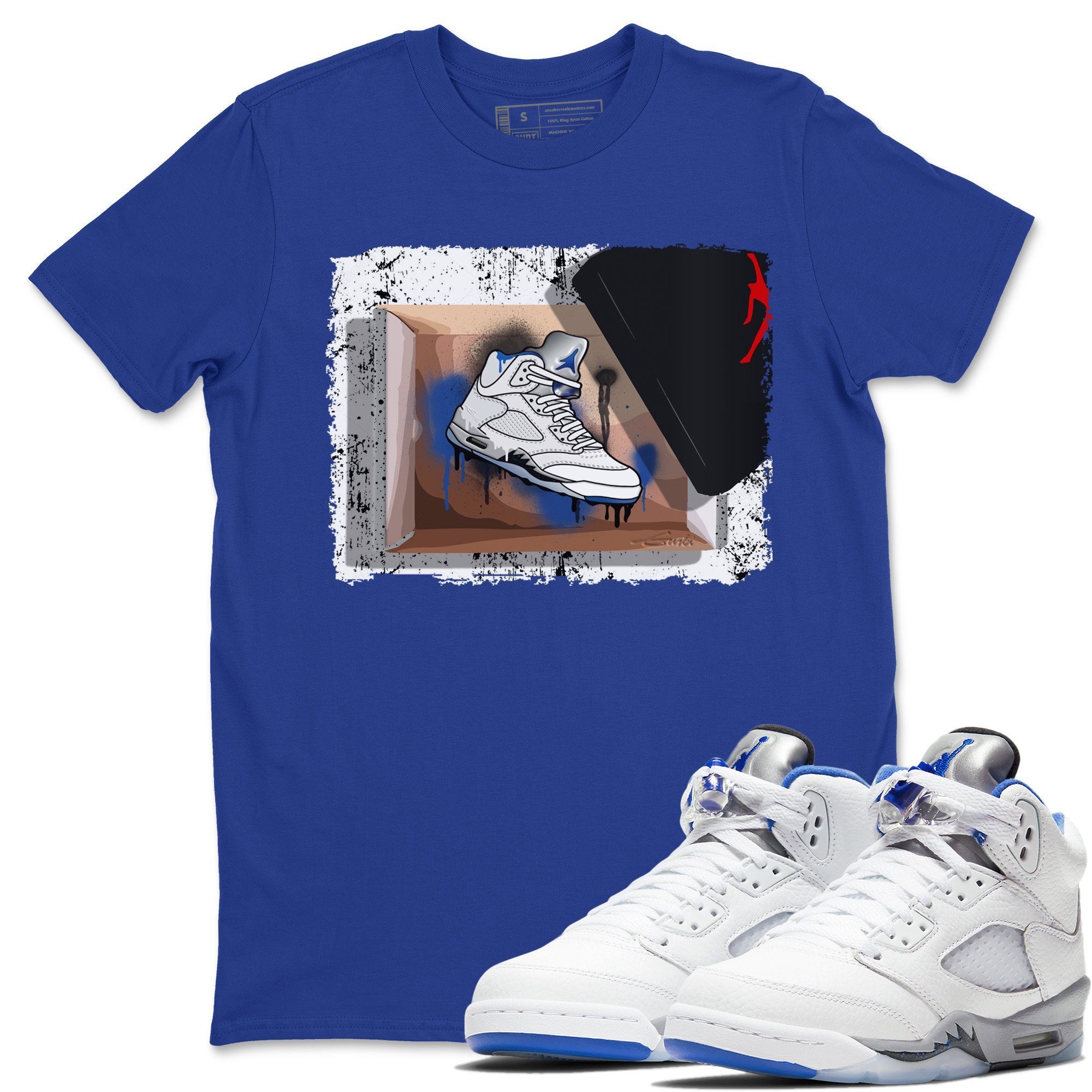 Jordan 5 Stealth Shirt To Match Jordans New Kicks Sneaker Tees Jordan 5 Stealth Drip Gear Zone Sneaker Matching Clothing Unisex Shirts
