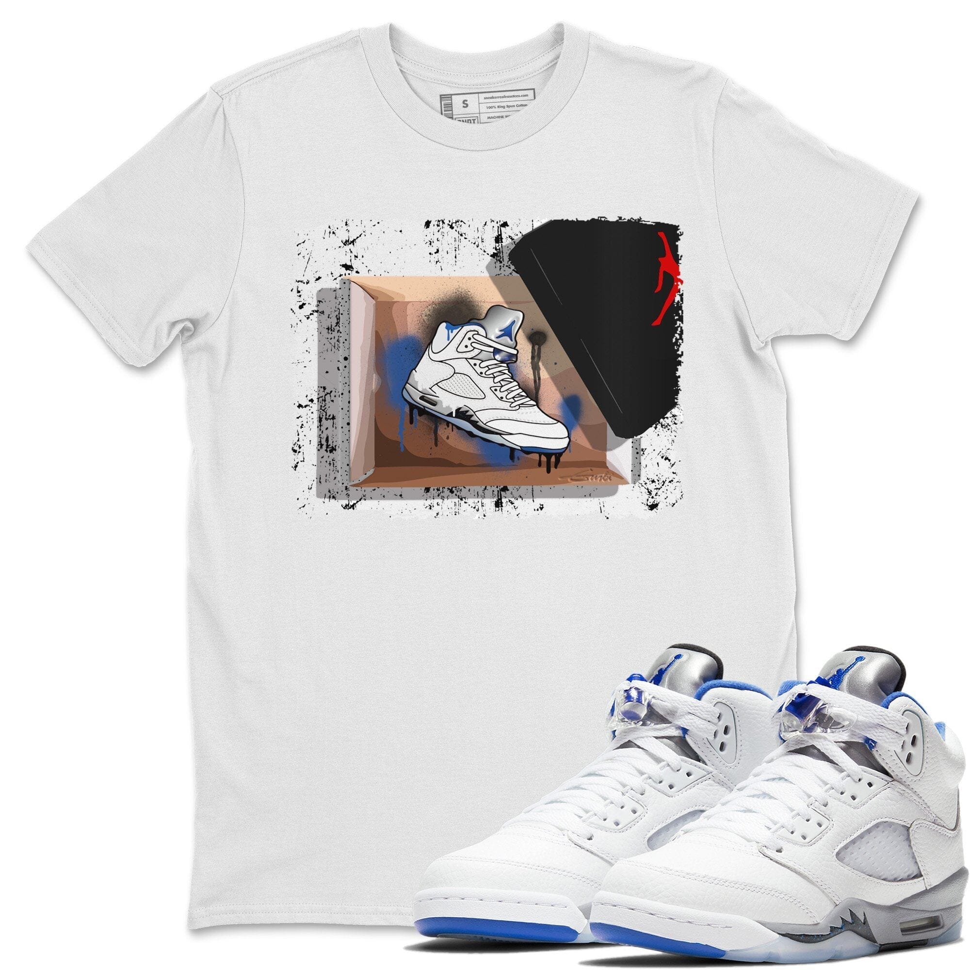 Jordan 5 Stealth Shirt To Match Jordans New Kicks Sneaker Tees Jordan 5 Stealth Drip Gear Zone Sneaker Matching Clothing Unisex Shirts