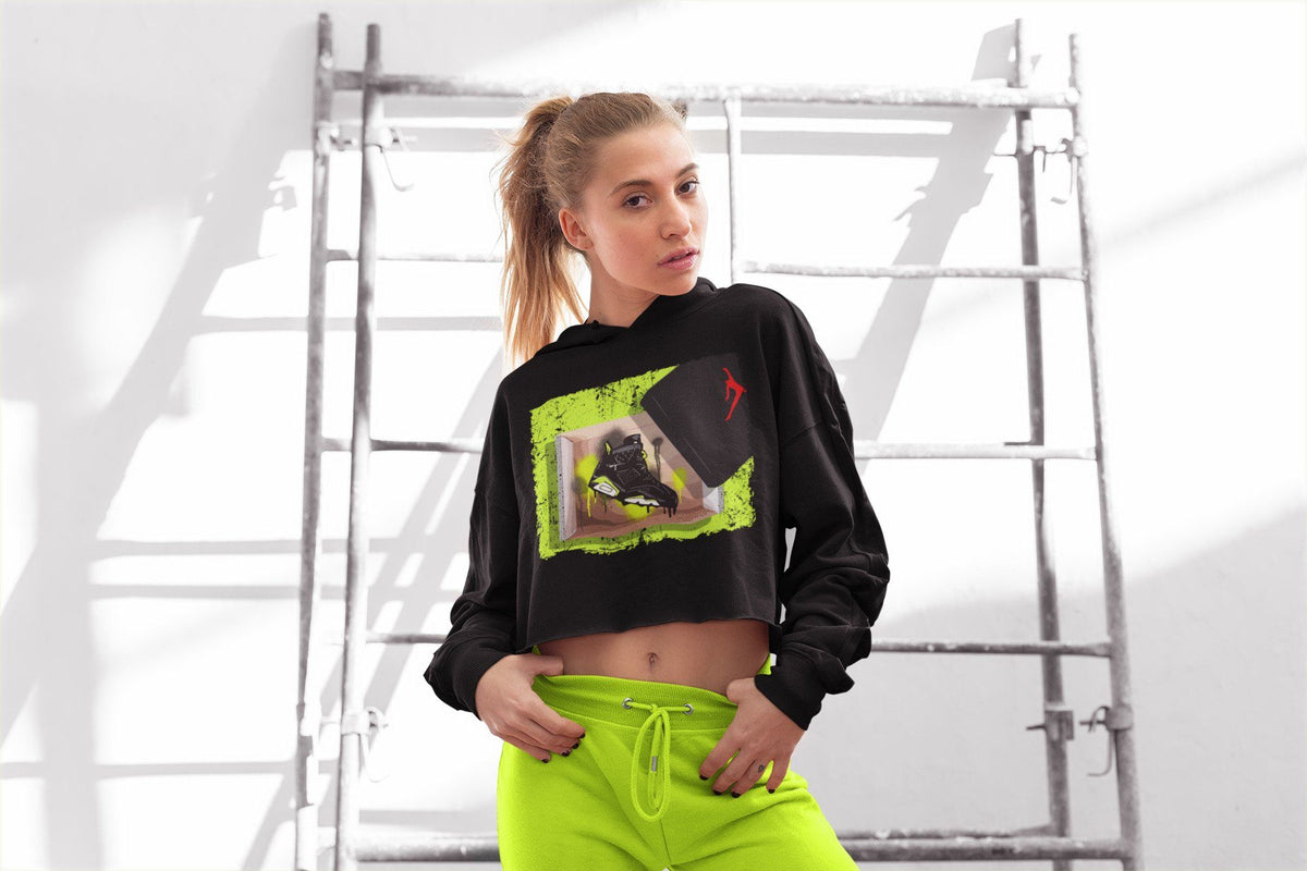 Jordan 6 Electric Green Sneaker Matching T-Shirt New Kicks Sneaker Tees Jordan 6 Electric Green Sneaker Release Tees Women's Shirts