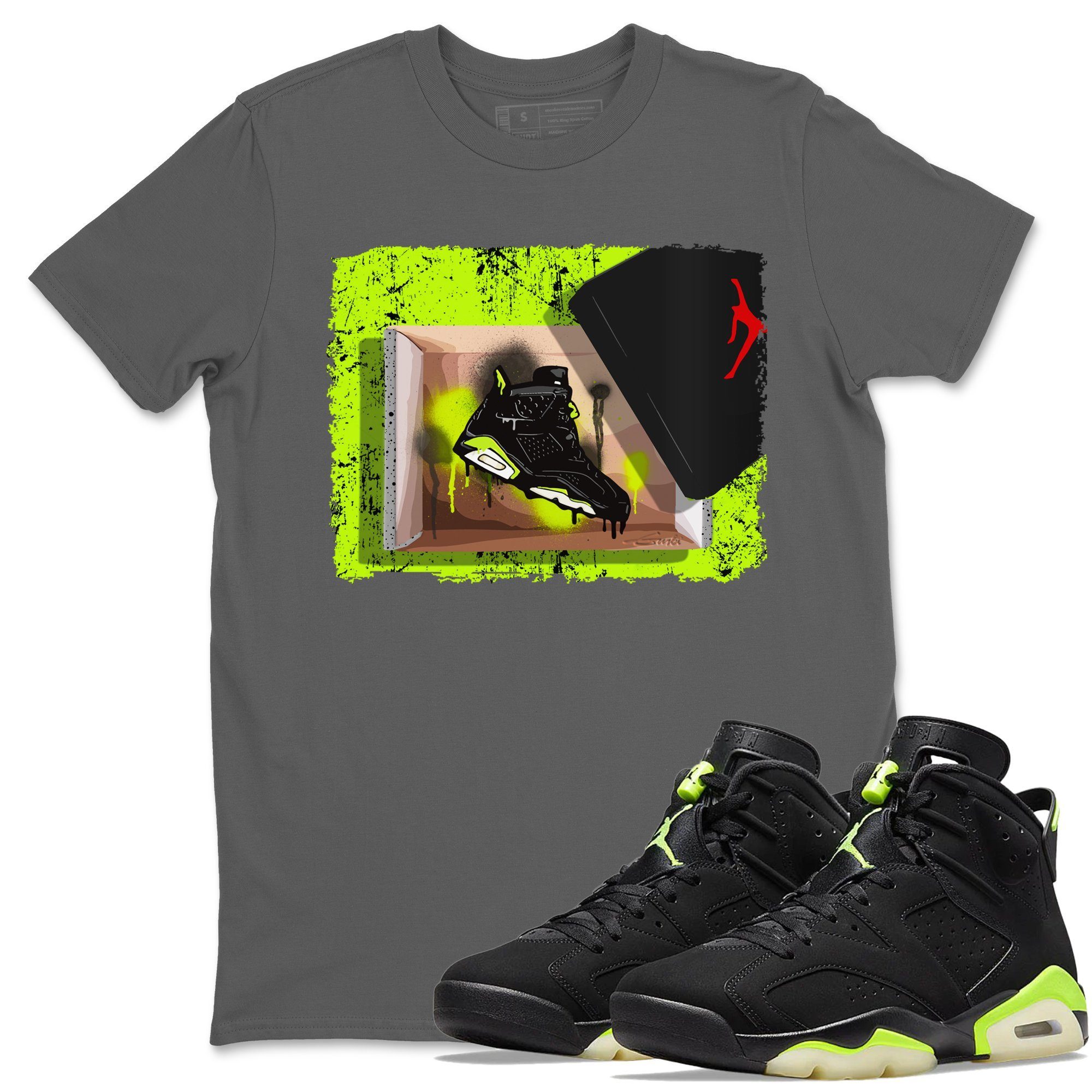 Jordan 6 Electric Green Shirt To Match Jordans New Kicks Sneaker Tees Jordan 6 Electric Green Drip Gear Zone Sneaker Matching Clothing Unisex Shirts