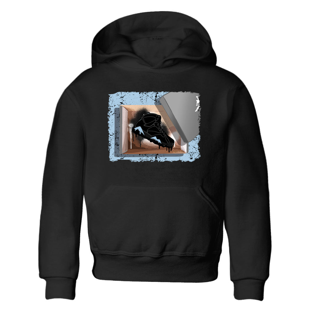 Air Jordan 7 Chambray Sneaker Match Tees New Kicks 7s Chambray T-Shirt Sneaker Release Tees Kids Shirts Black 2