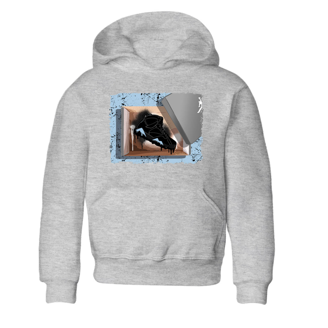 Air Jordan 7 Chambray Sneaker Match Tees New Kicks 7s Chambray T-Shirt Sneaker Release Tees Kids Shirts Heather Grey 2