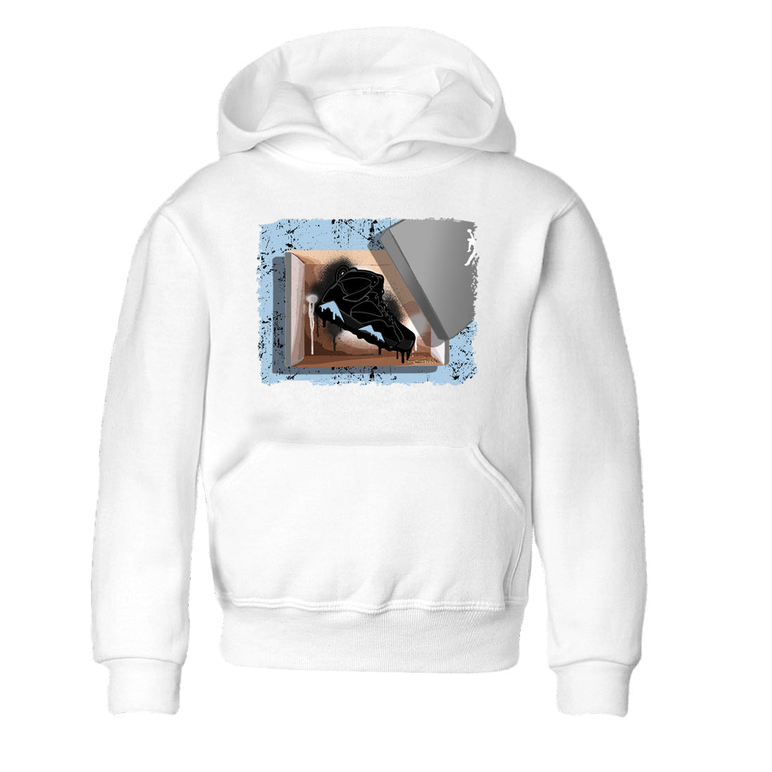 Air Jordan 7 Chambray Sneaker Match Tees New Kicks 7s Chambray T-Shirt Sneaker Release Tees Kids Shirts White 2