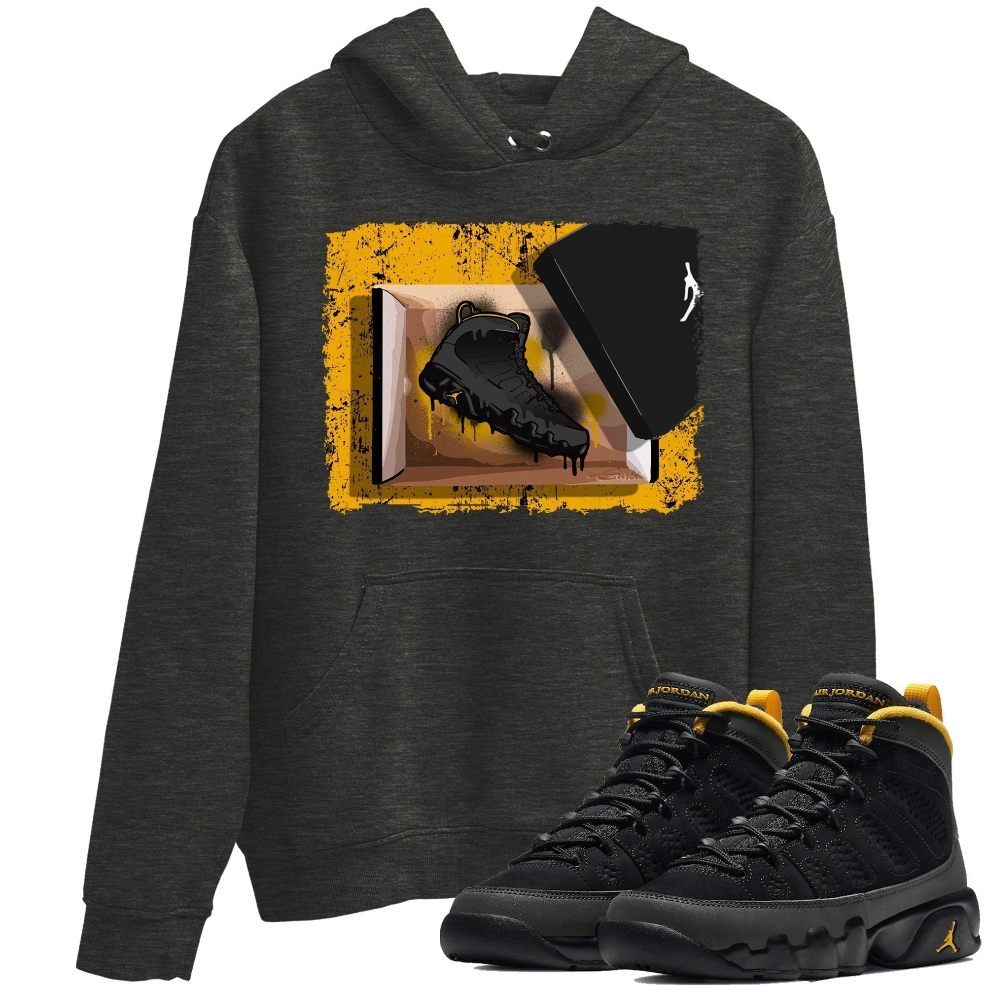 Jordan 9 University Gold Shirt To Match Jordans New Kicks Sneaker Tees Jordan 9 University Gold Drip Gear Zone Sneaker Matching Clothing Unisex Shirts