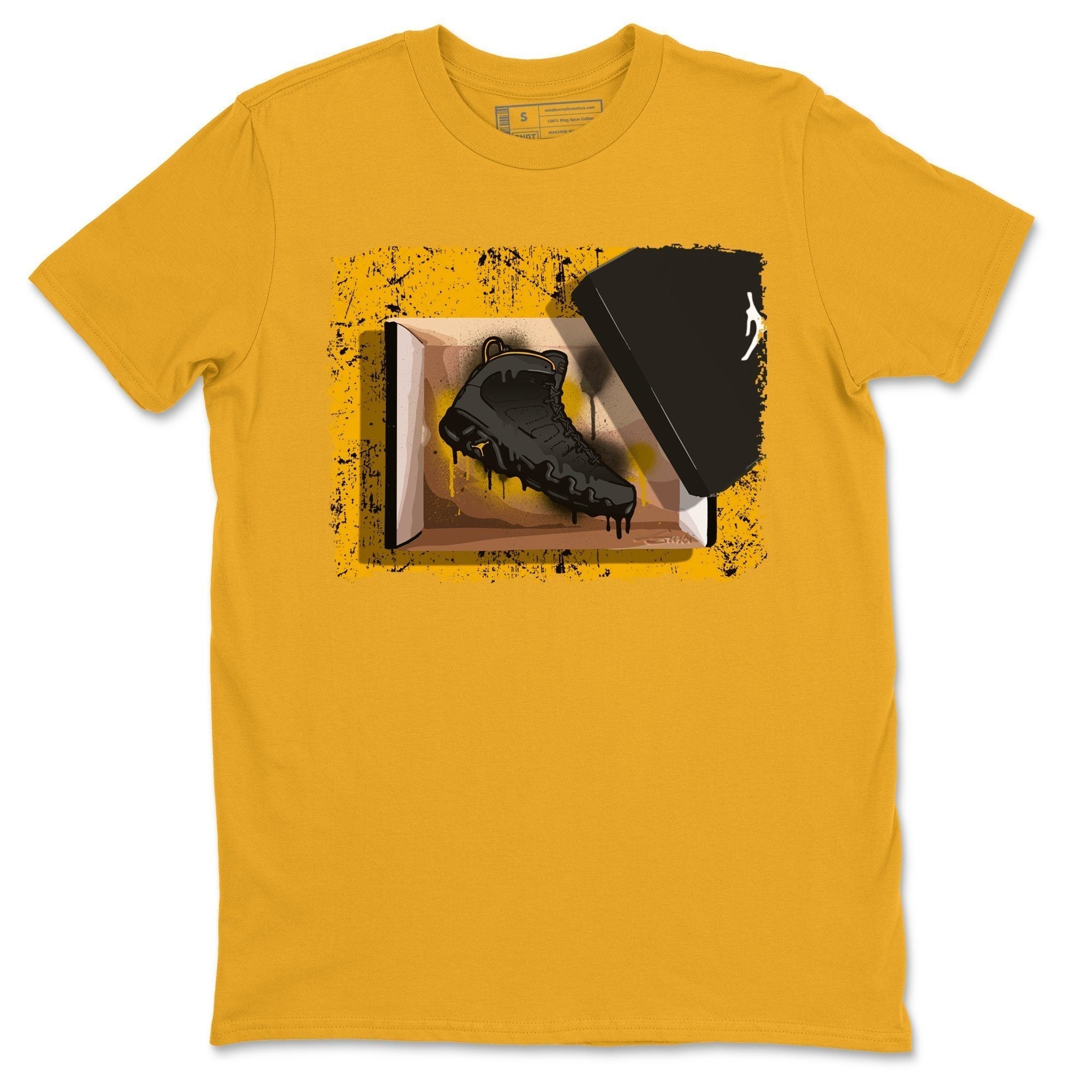 Jordan 9 University Gold Shirt To Match Jordans New Kicks Sneaker Tees Jordan 9 University Gold Drip Gear Zone Sneaker Matching Clothing Unisex Shirts