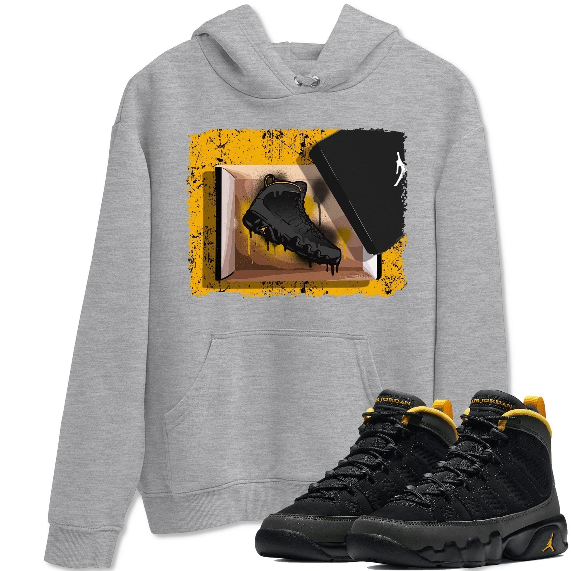 Jordan 9 University Gold Shirt To Match Jordans New Kicks Sneaker Tees Jordan 9 University Gold Drip Gear Zone Sneaker Matching Clothing Unisex Shirts