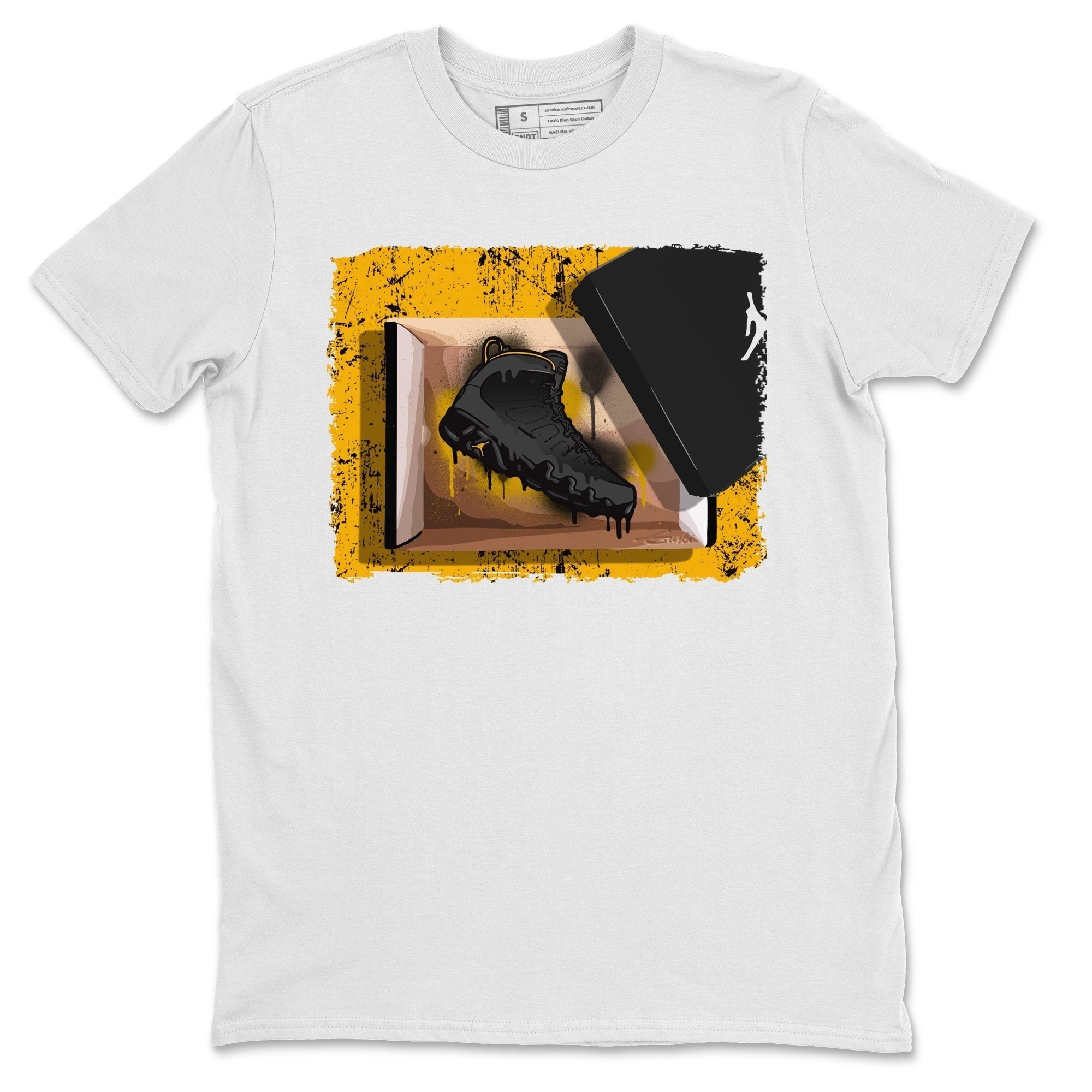 Jordan 9 University Gold Shirt To Match Jordans New Kicks Sneaker Tees Jordan 9 University Gold Drip Gear Zone Sneaker Matching Clothing Unisex Shirts